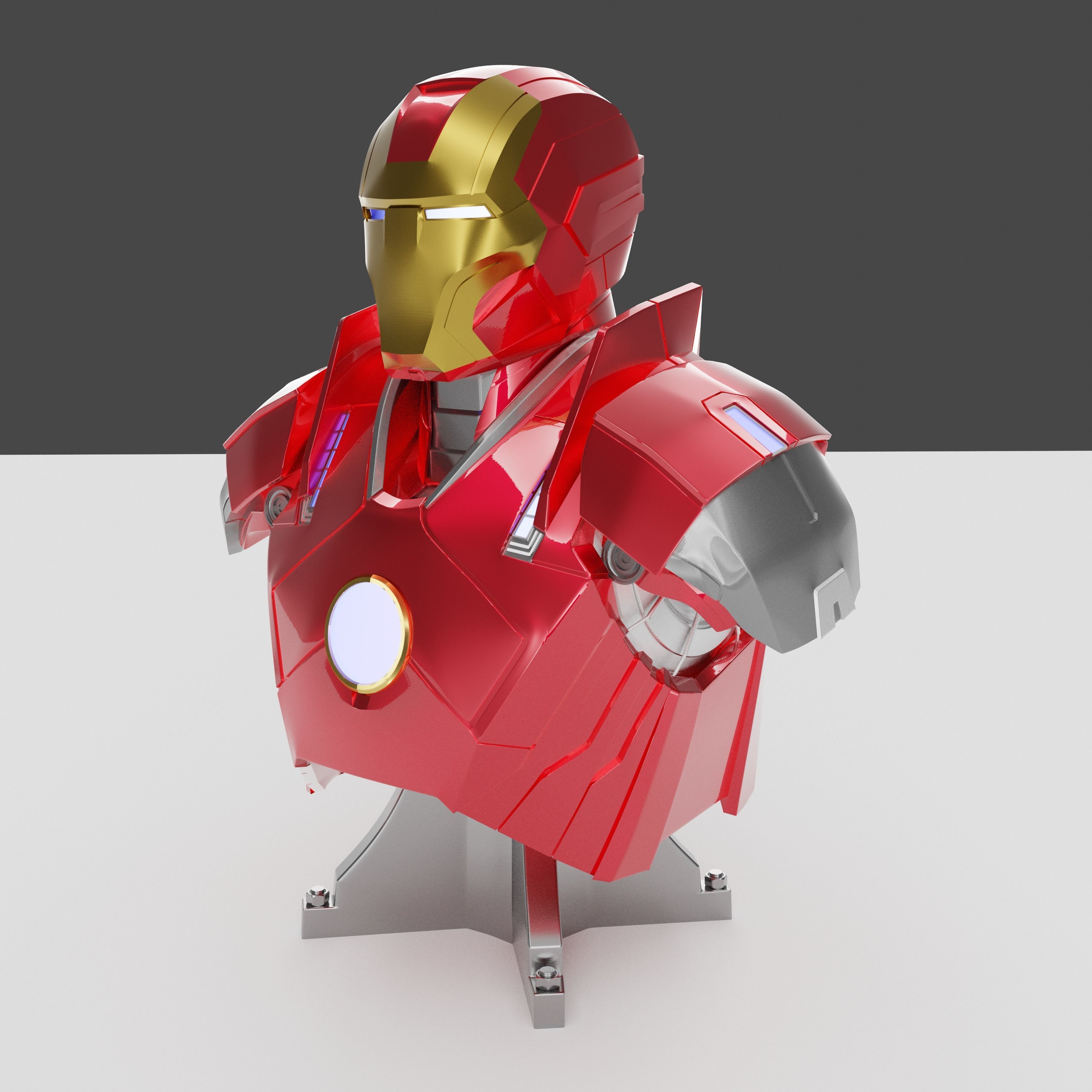 Iron man Mark 16 NightClub Bust 3D print model_3