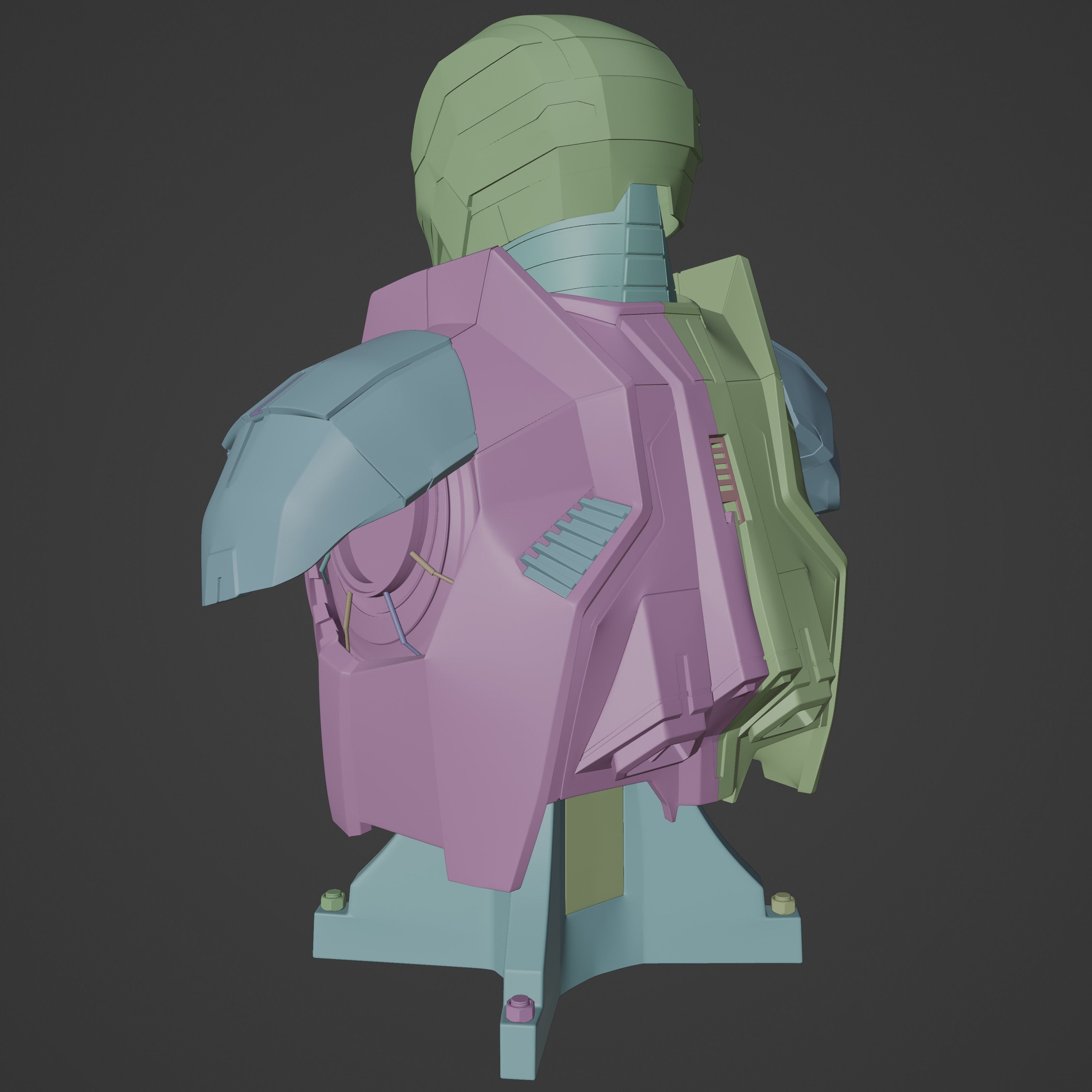 Iron man Mark 16 NightClub Bust 3D print model_12