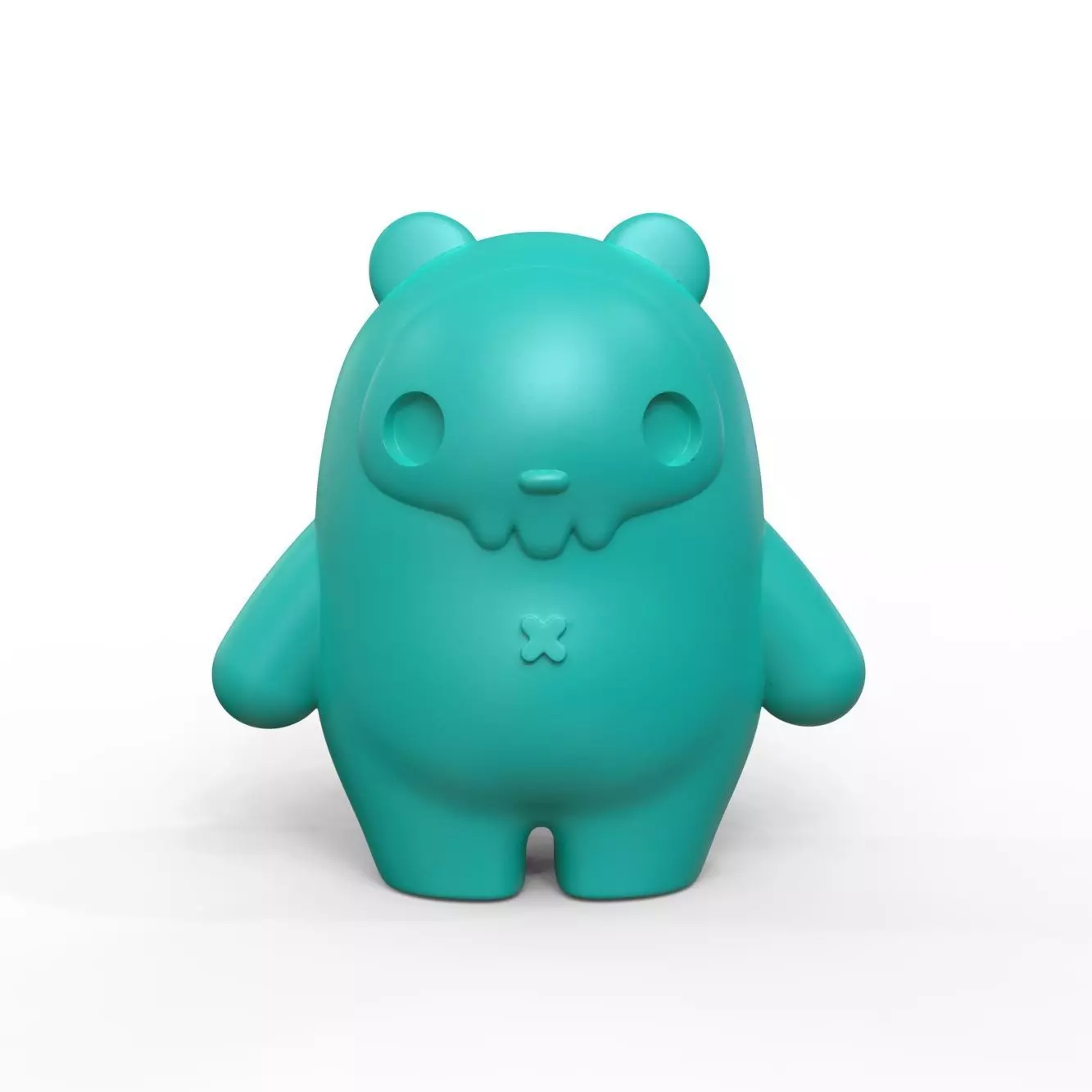 character with skull 3D print model_0