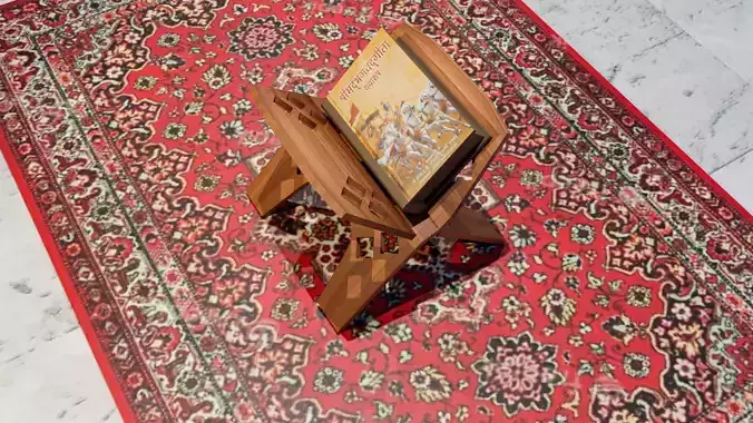 Bhagavad gita With Stand 3D Model Hindu Bhagavad gita