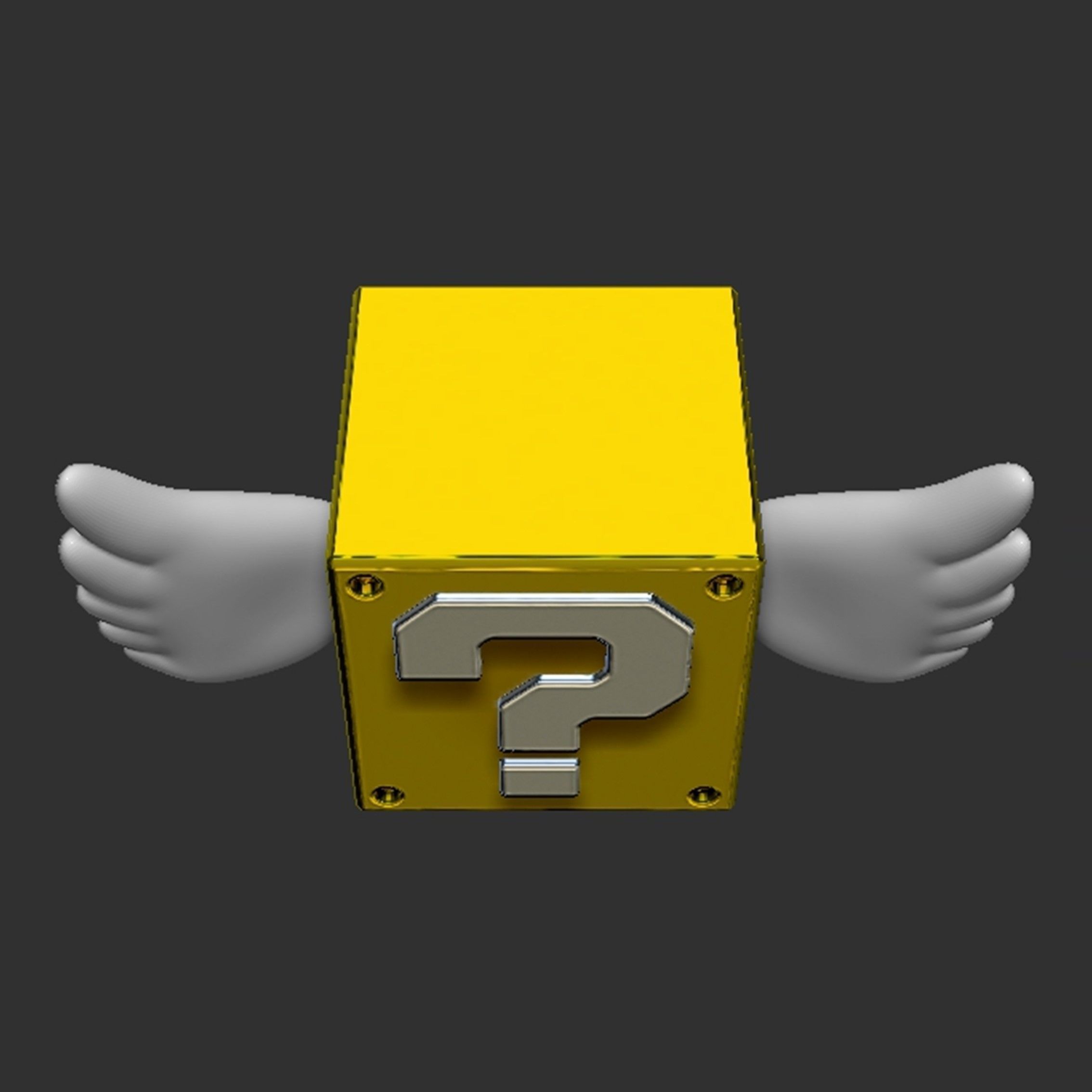 Flying Question Block 3D print model_12