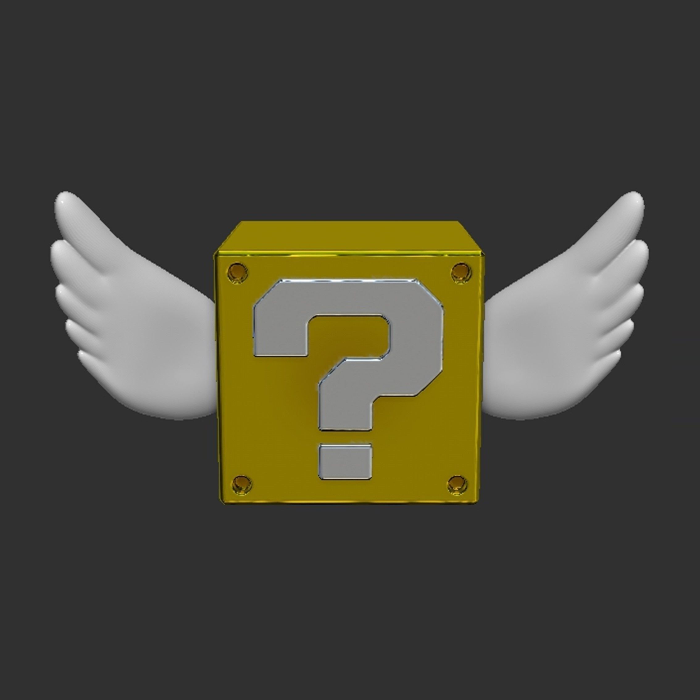 Flying Question Block 3D print model_10