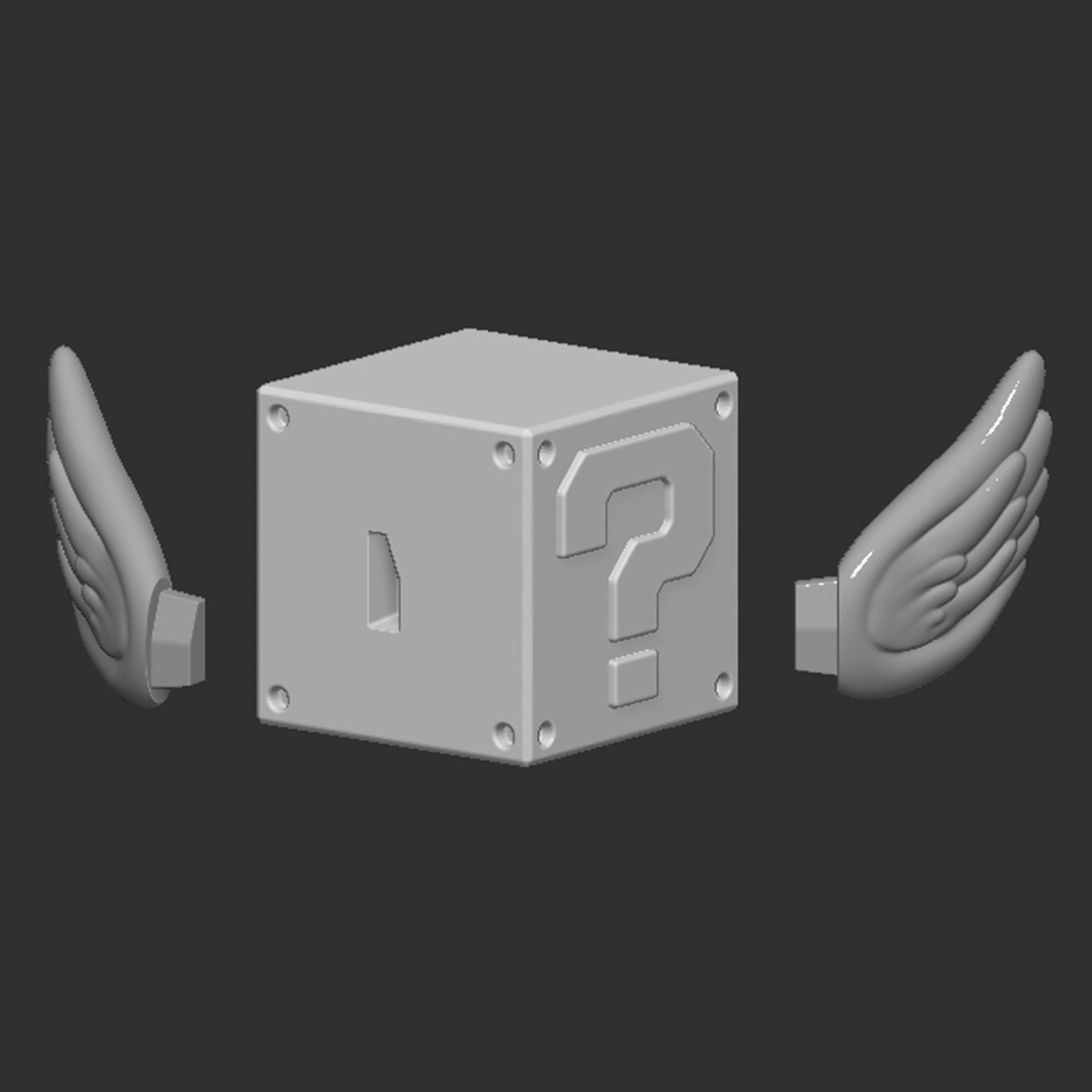 Flying Question Block 3D print model_2
