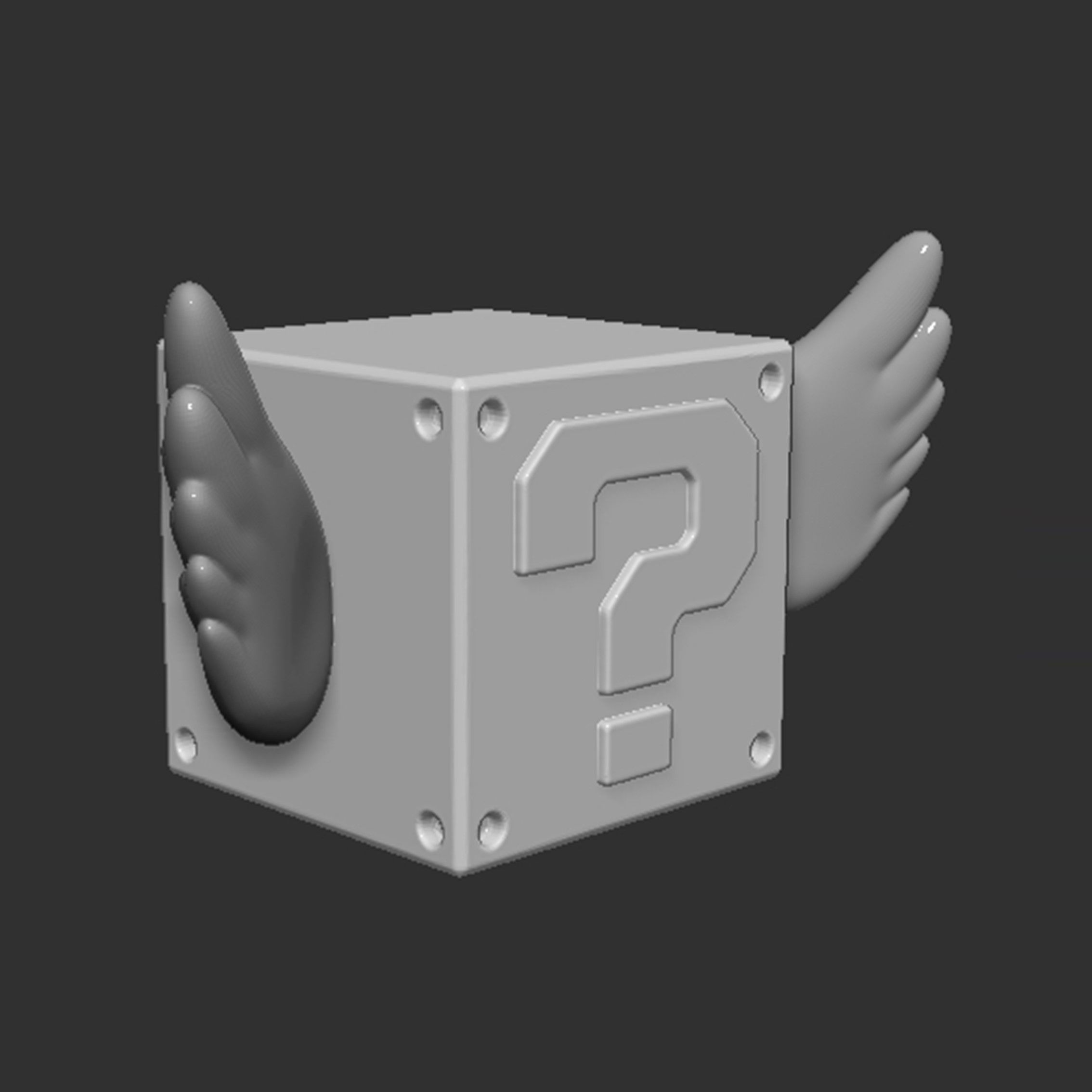 Flying Question Block 3D print model_9