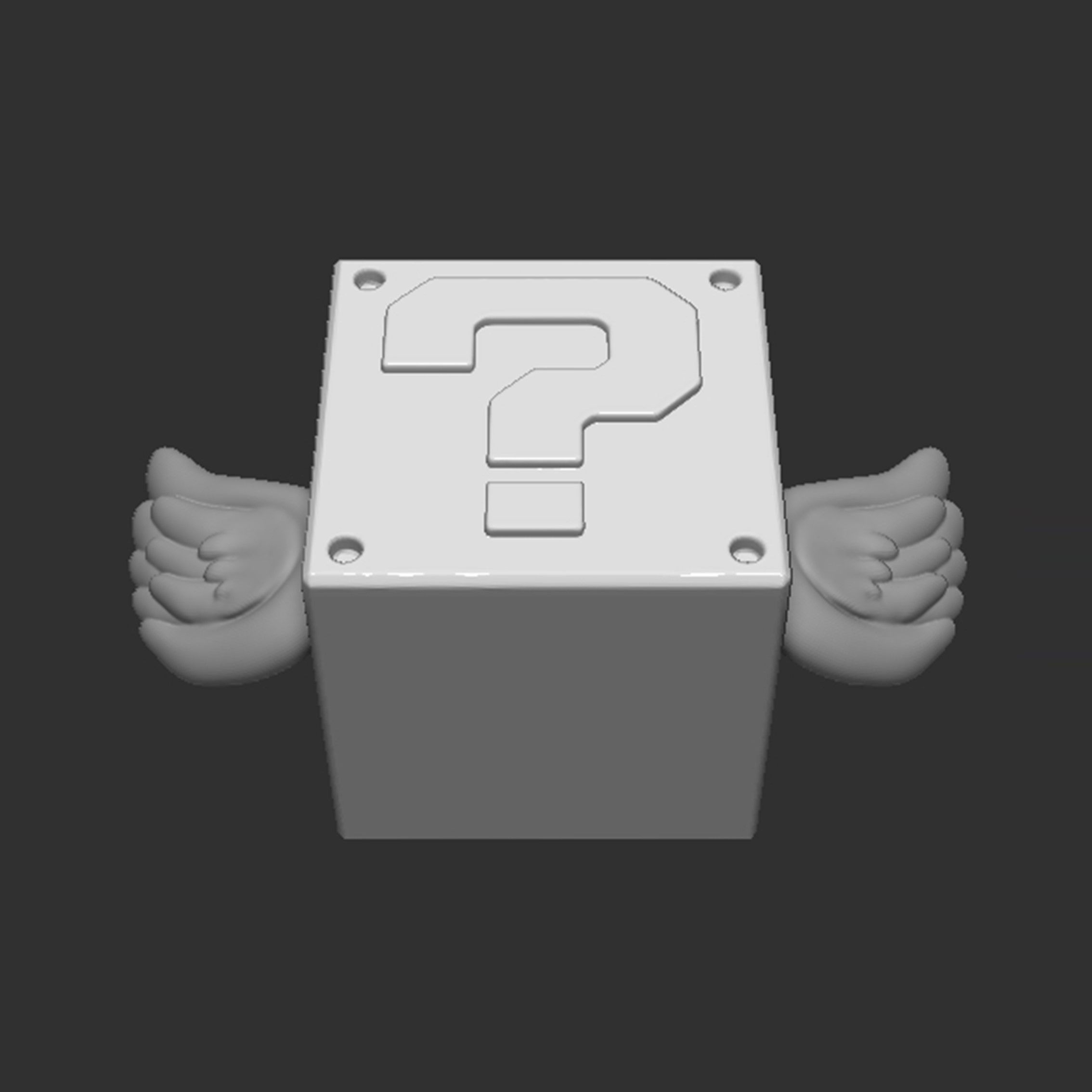 Flying Question Block 3D print model_17