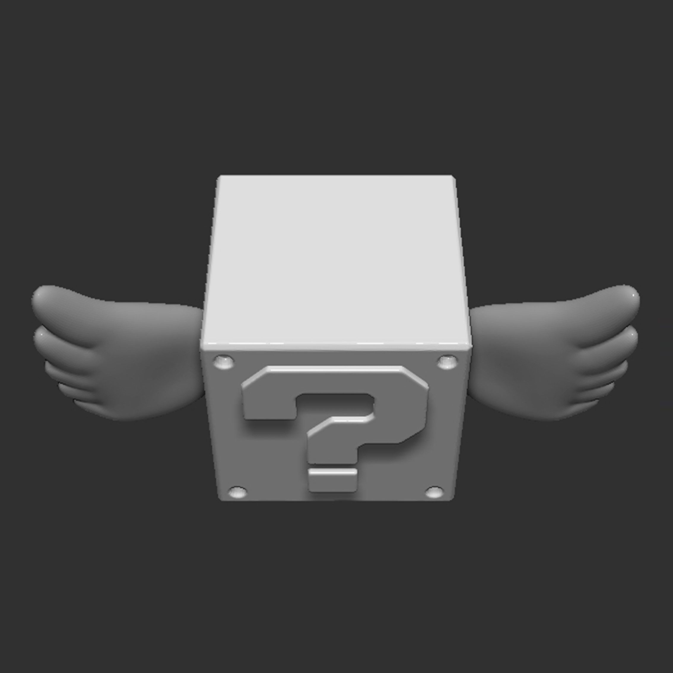 Flying Question Block 3D print model_13