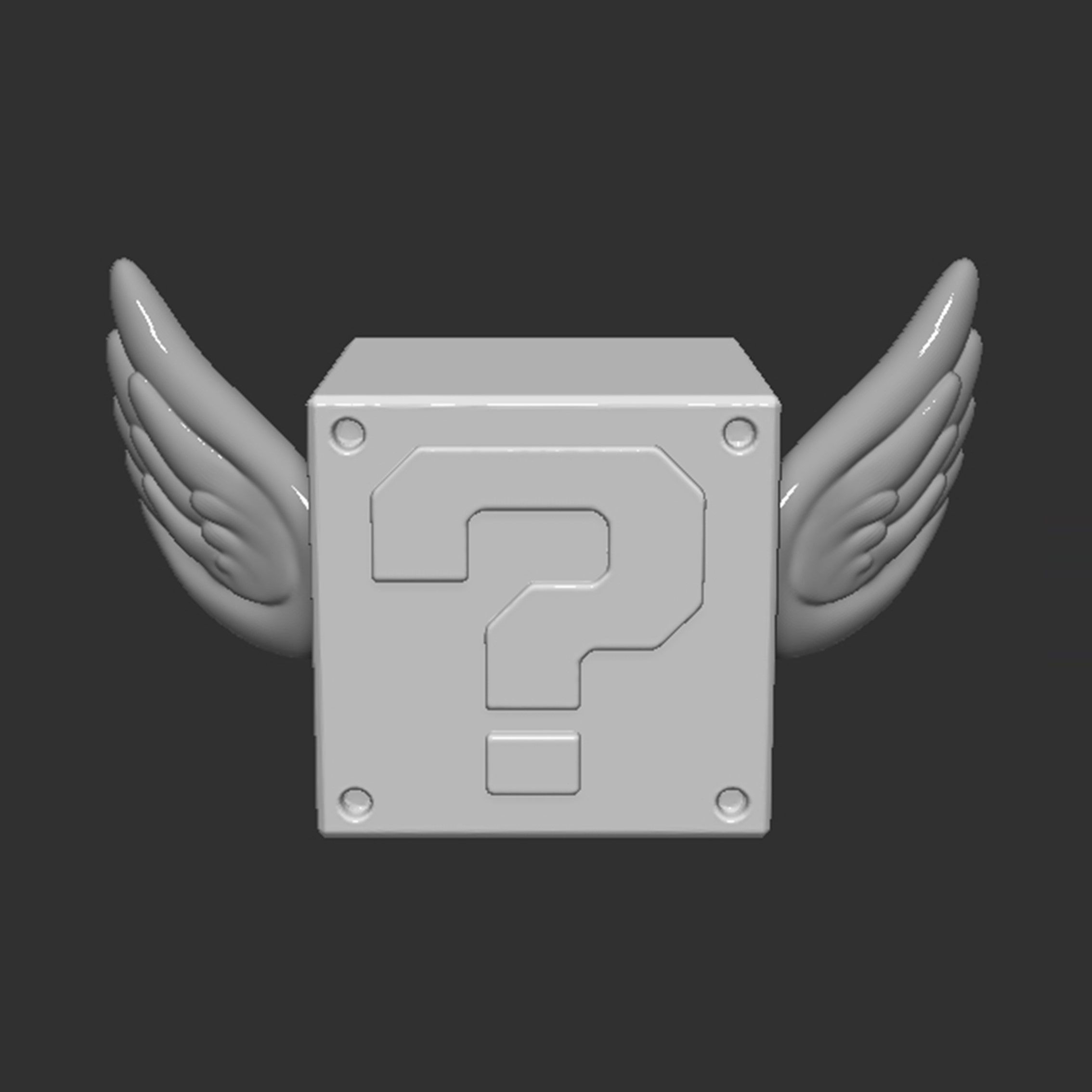 Flying Question Block 3D print model_5
