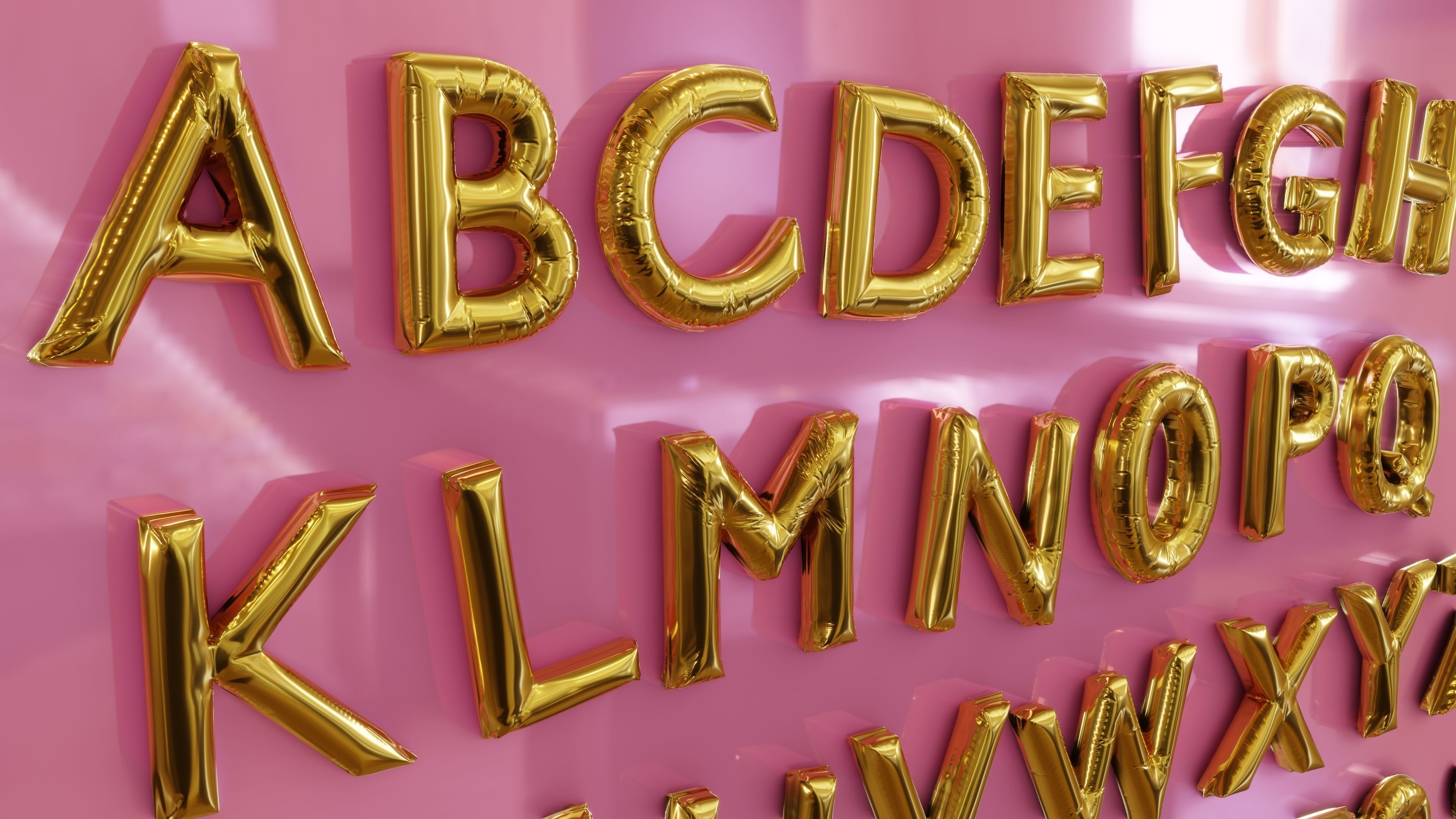 Balloon Text A-Z 0-9 3D model_2