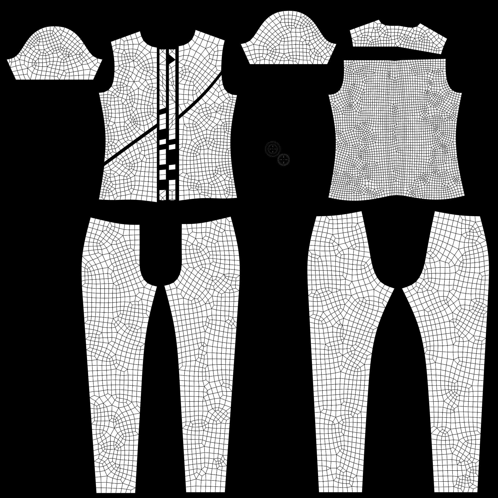 Female Nurse uniform - 3D Medical outfit Low-poly 3D model_45