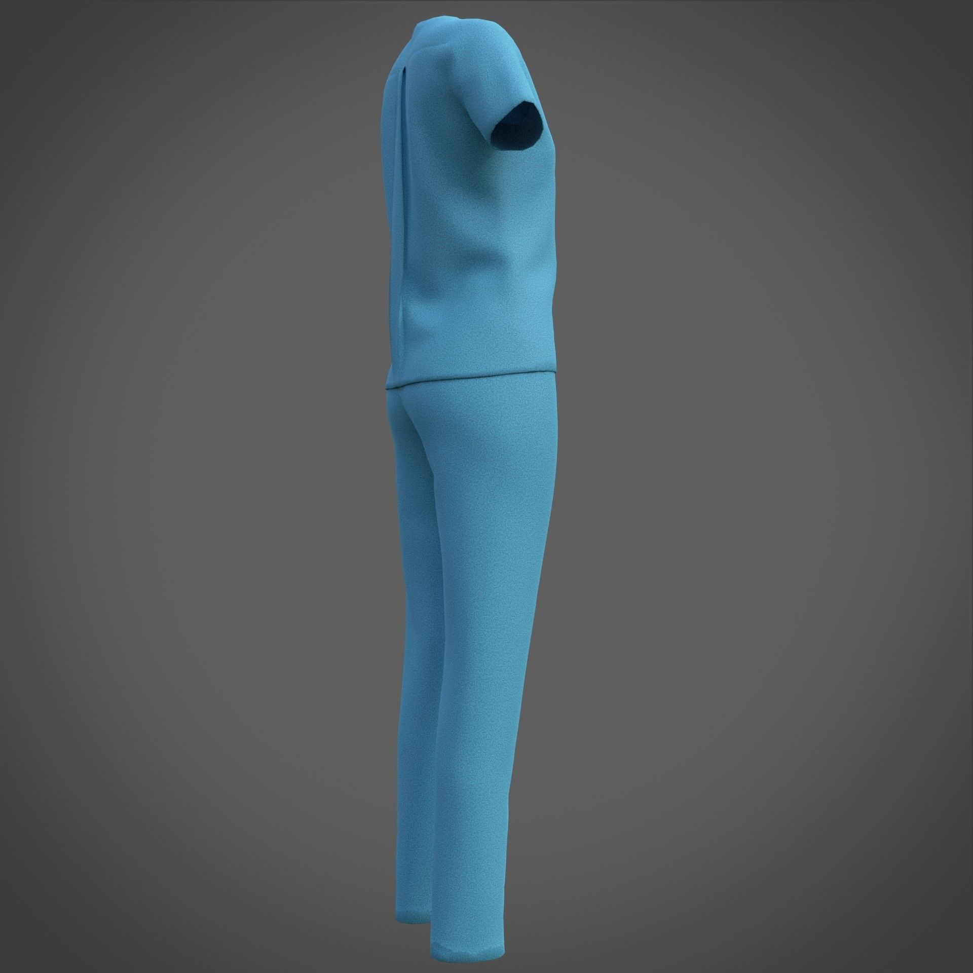 Female Nurse uniform - 3D Medical outfit Low-poly 3D model_15