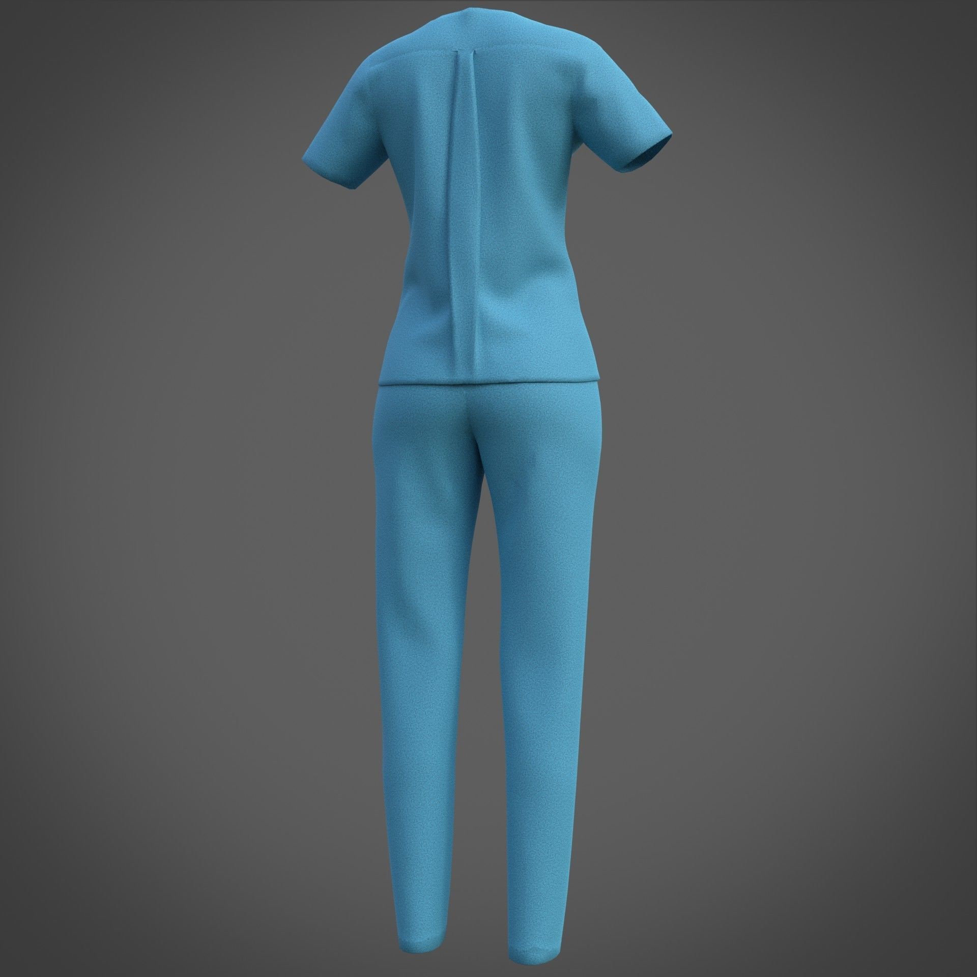 Female Nurse uniform - 3D Medical outfit Low-poly 3D model_19