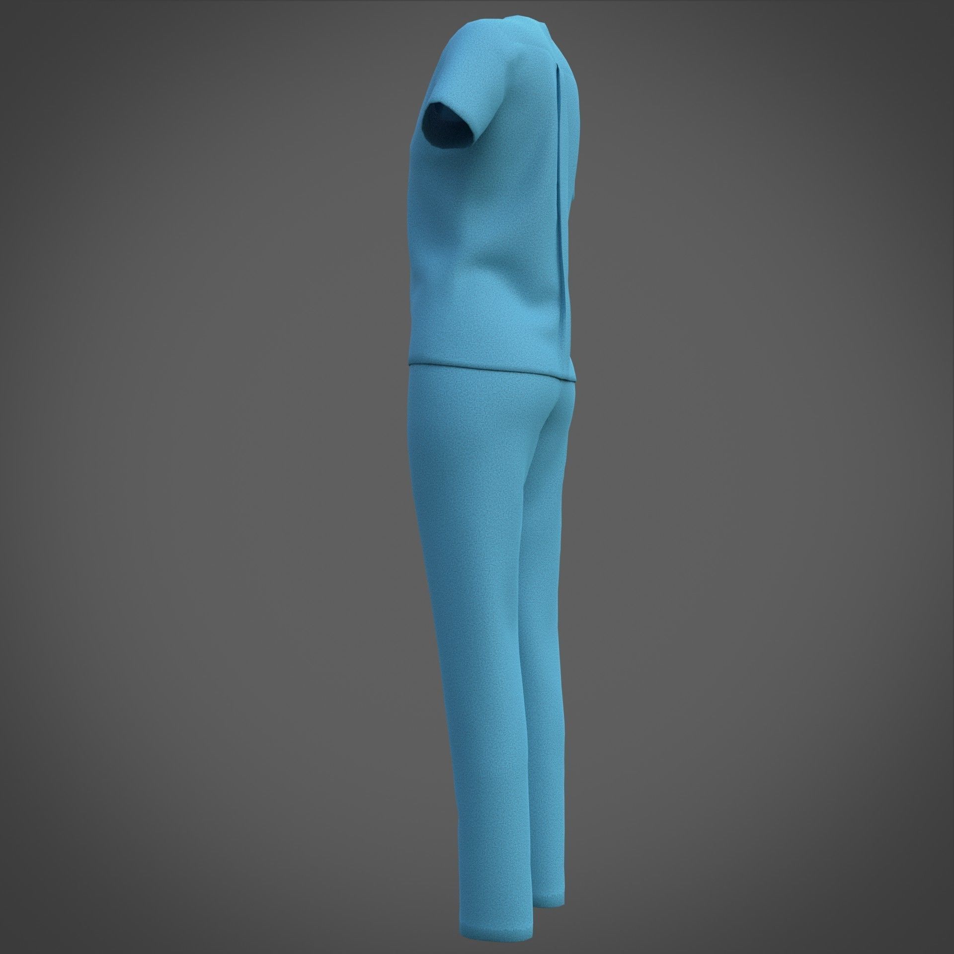 Female Nurse uniform - 3D Medical outfit Low-poly 3D model_25