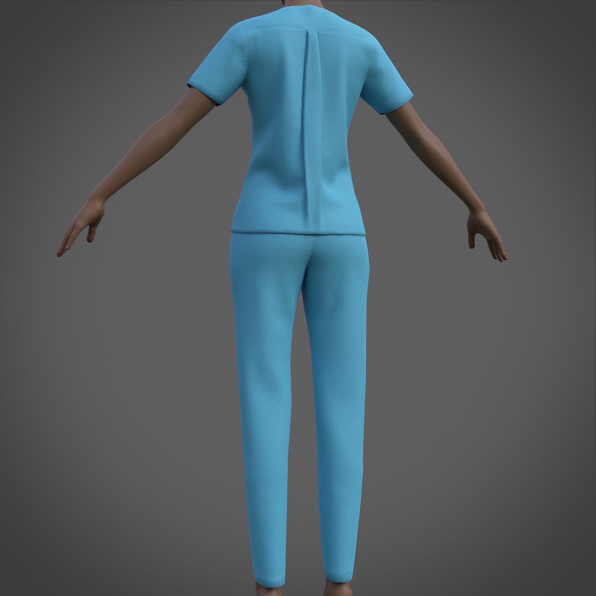 Female Nurse uniform - 3D Medical outfit Low-poly 3D model_20