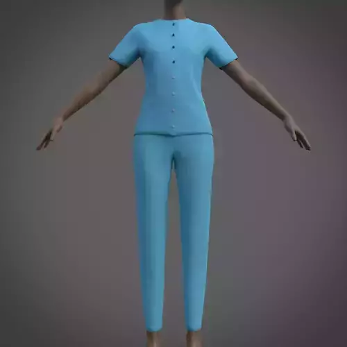 Female Nurse uniform - 3D Medical outfit Low-poly 3D model Female Nurse uniform - 3D Medical outfit Low-poly 3D model