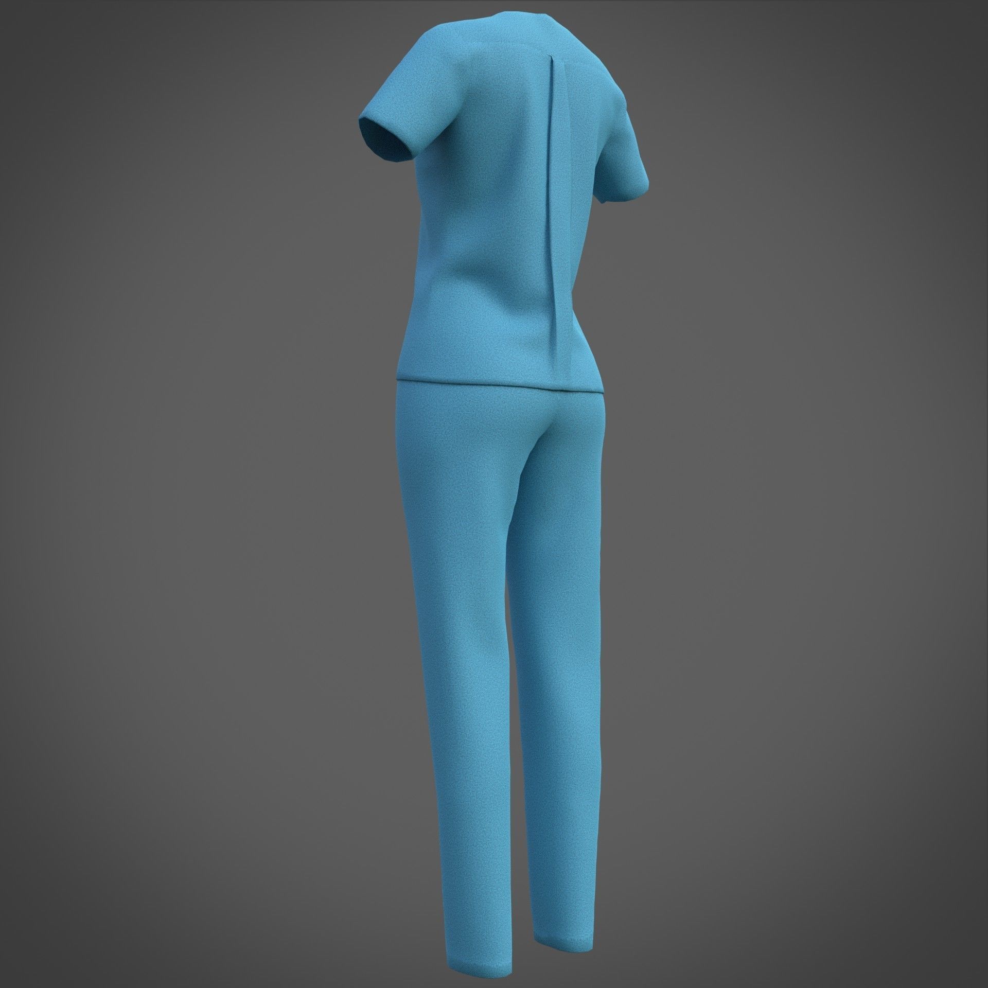Female Nurse uniform - 3D Medical outfit Low-poly 3D model_23