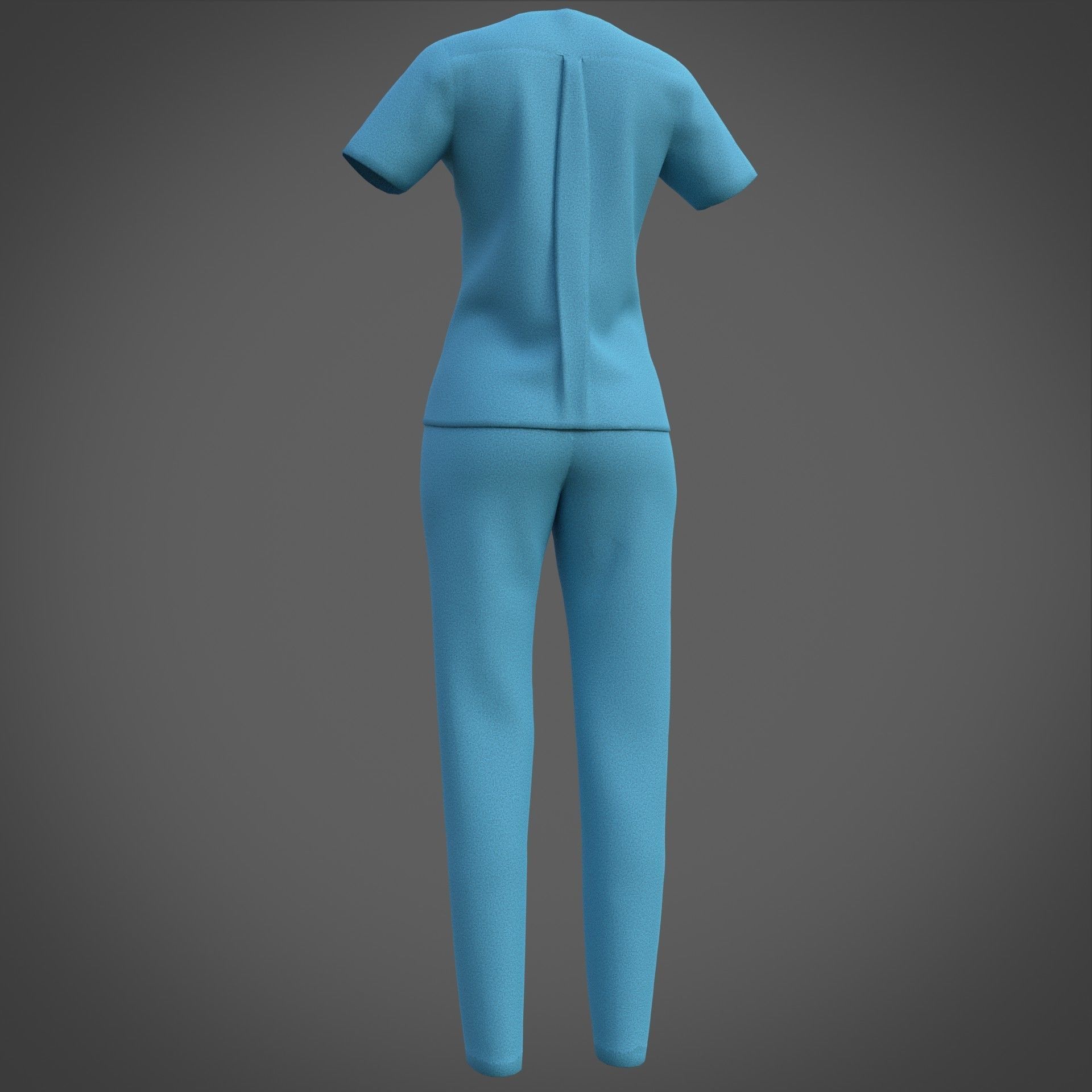 Female Nurse uniform - 3D Medical outfit Low-poly 3D model_21