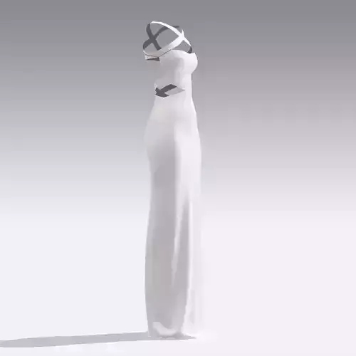 DRESS WHITE LOOK STRAP LITTLE DRESS MODERN STYLE LOOK