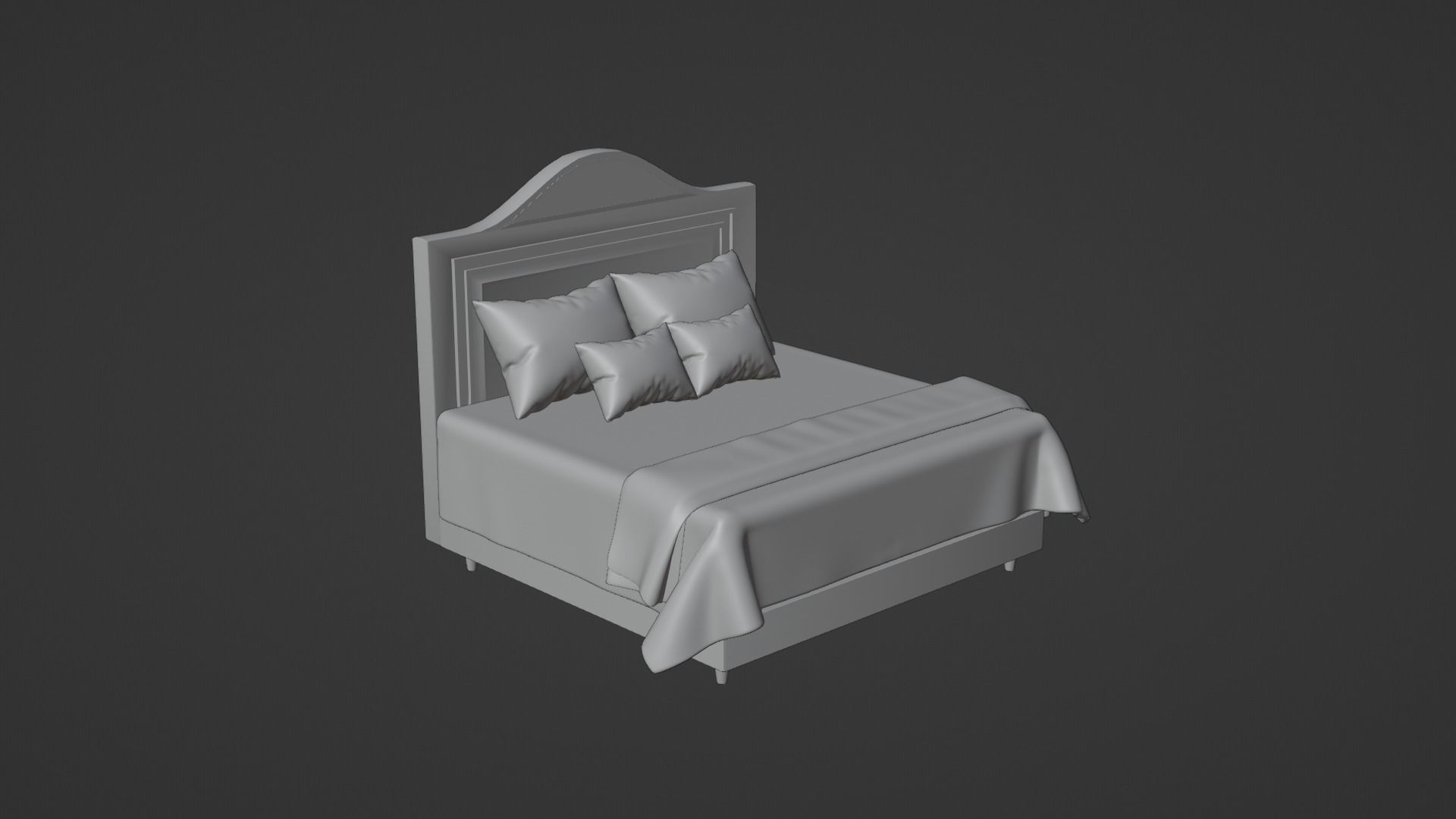 Bed Model 3D model_30