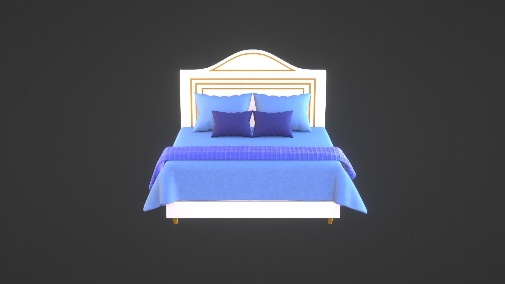 Bed Model 3D model_4