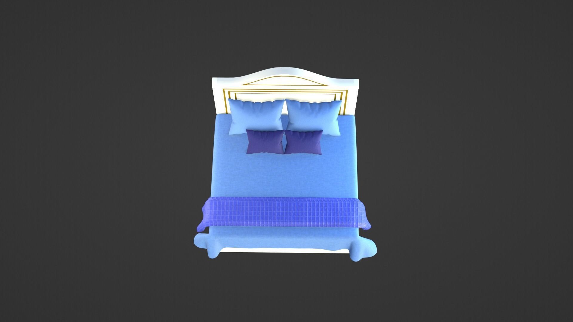 Bed Model 3D model_6
