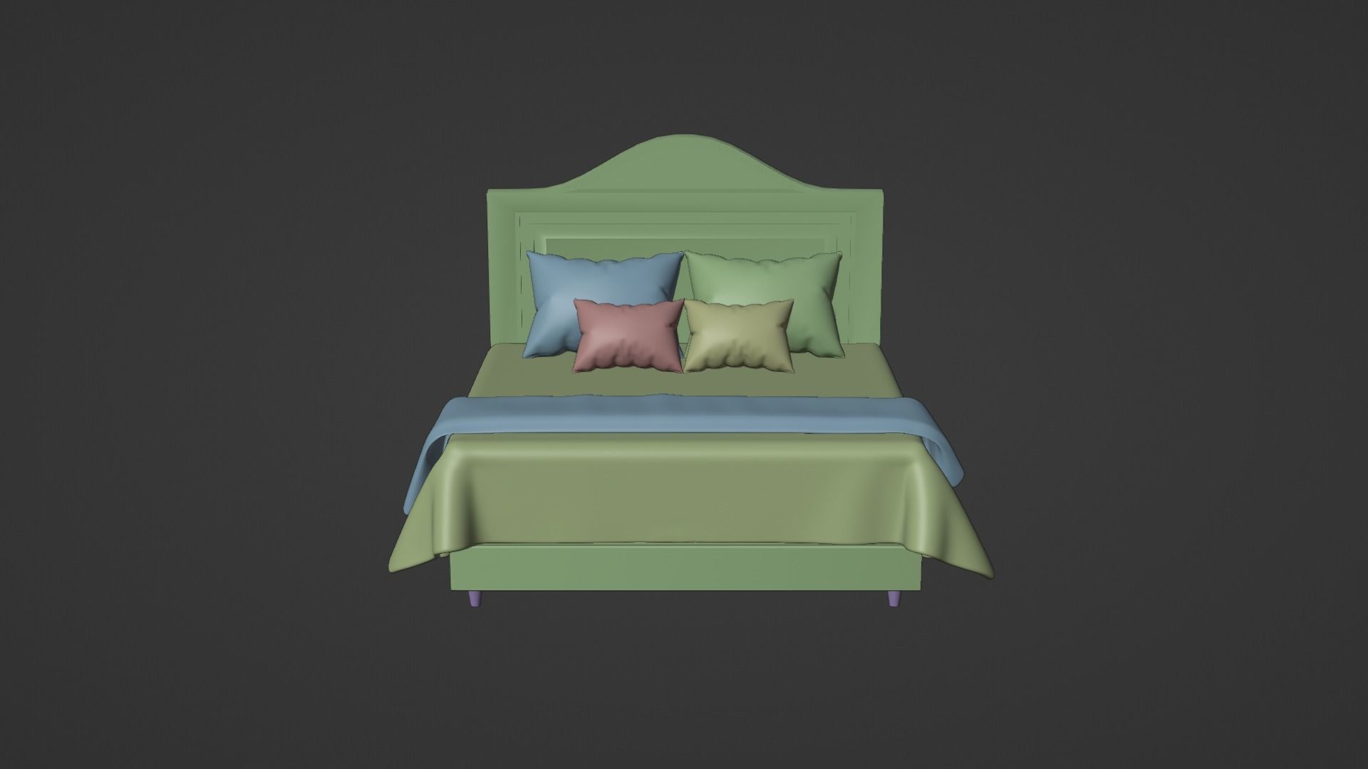 Bed Model 3D model_2