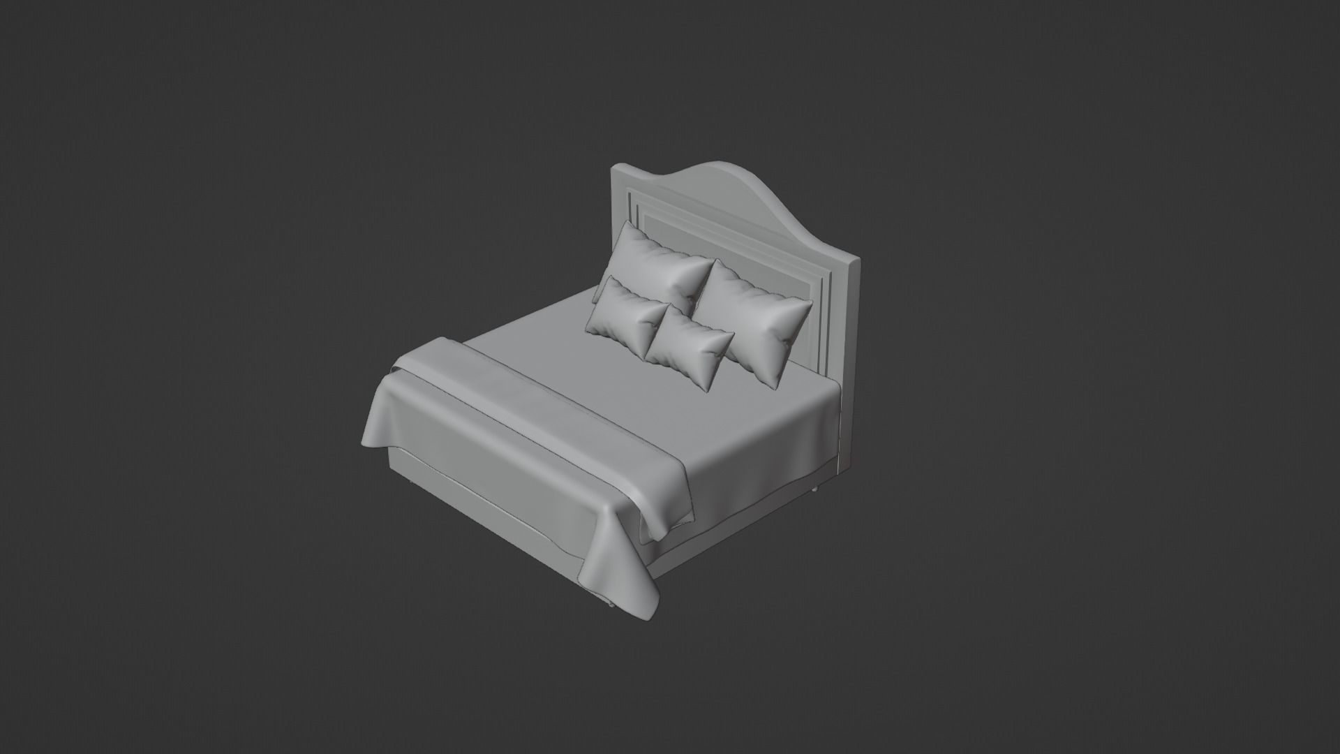 Bed Model 3D model_8