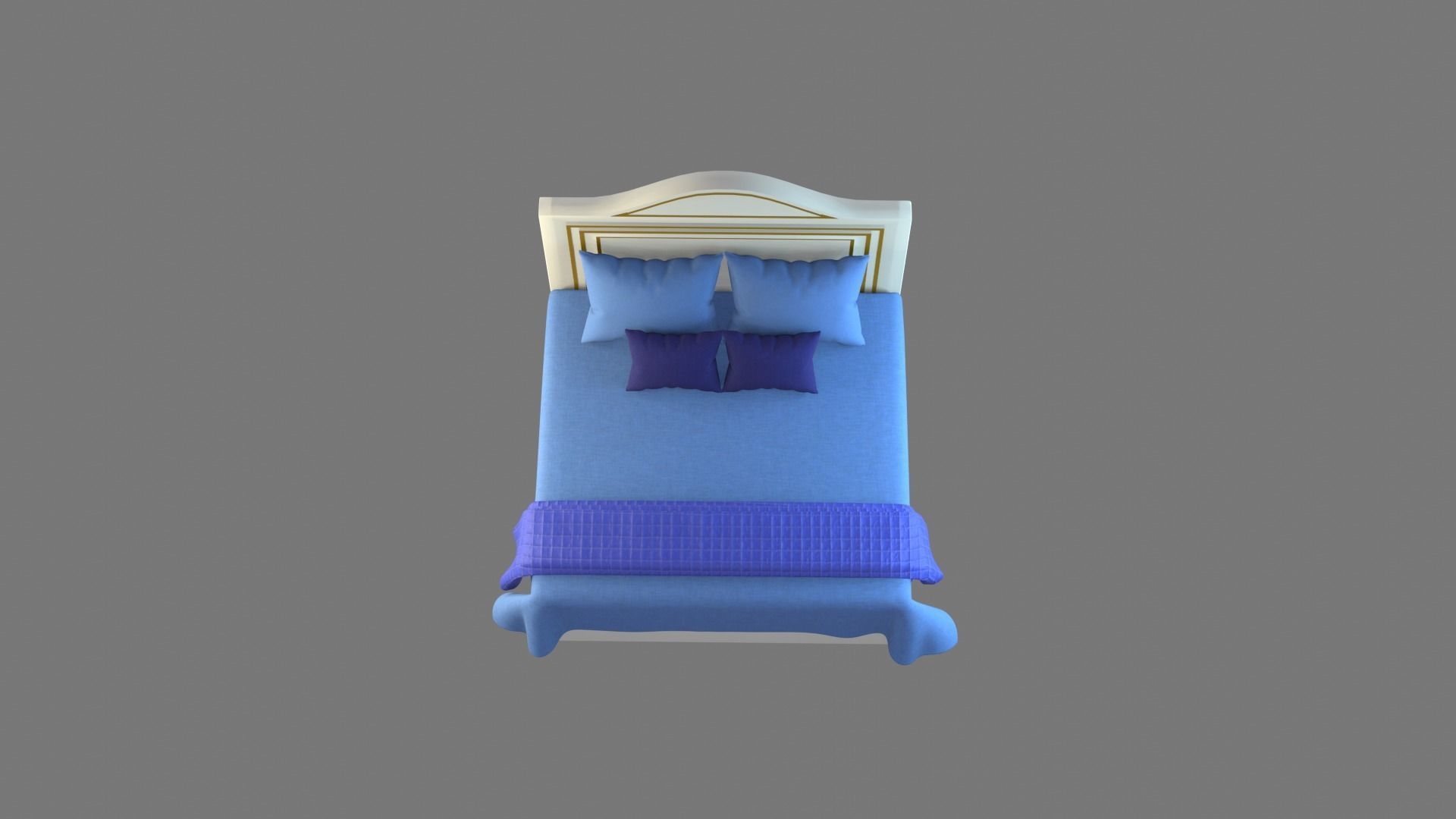 Bed Model 3D model_7
