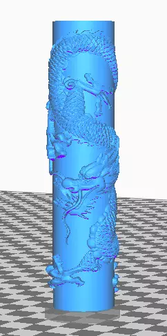 pillar cylinder with dragon Free 3D model