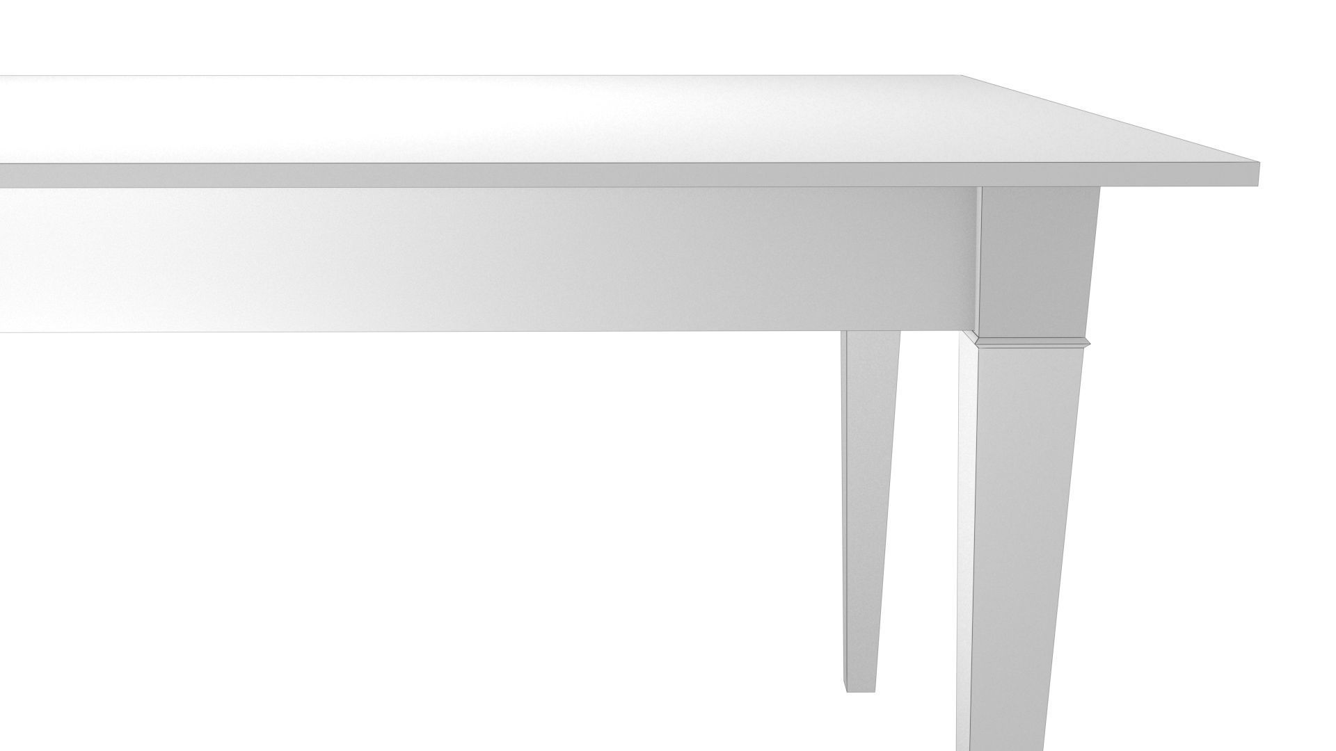 Classic wooden table Free low-poly 3D model_11