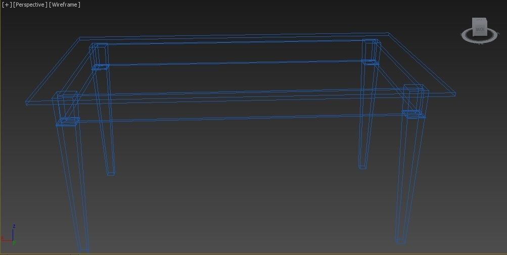 Classic wooden table Free low-poly 3D model_13