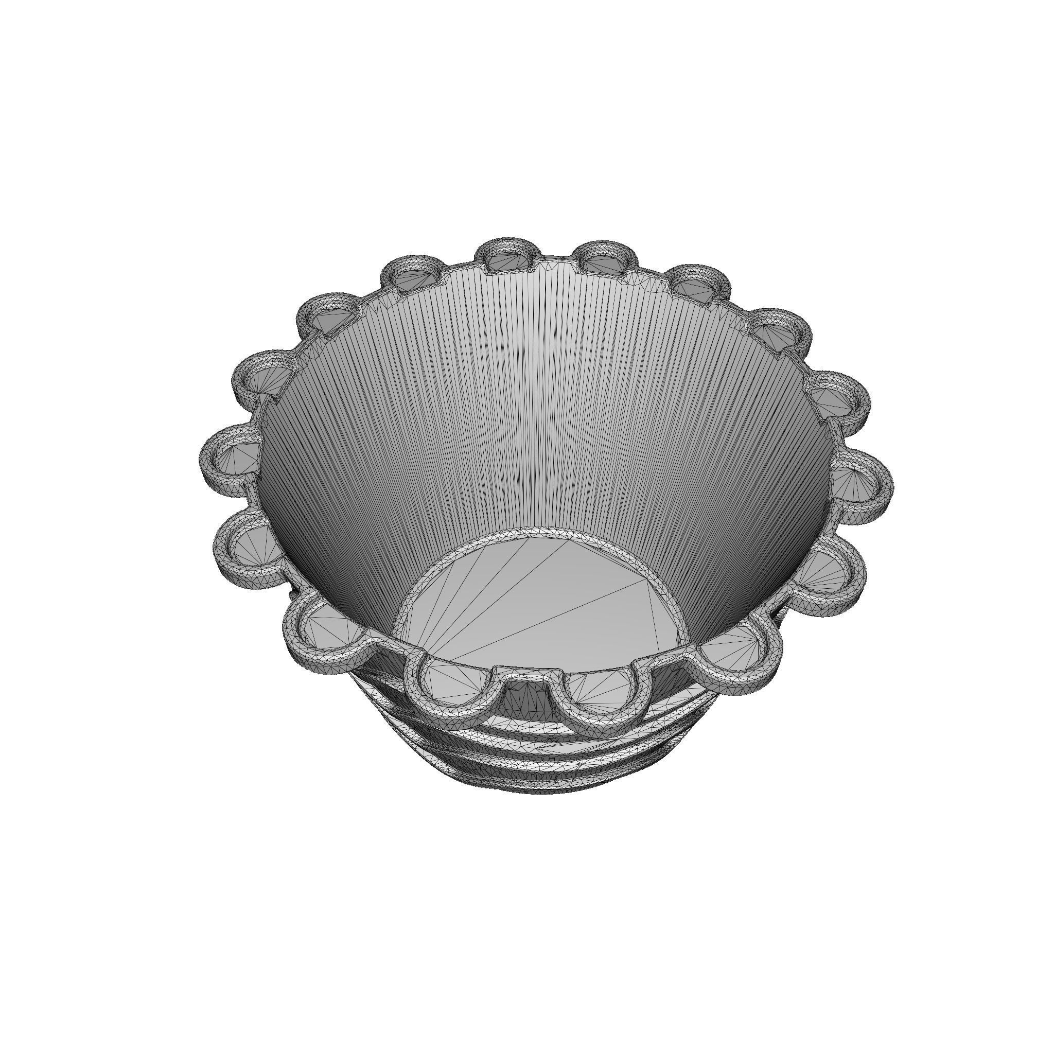 Classic Flower Pot Low-poly 3D model_3