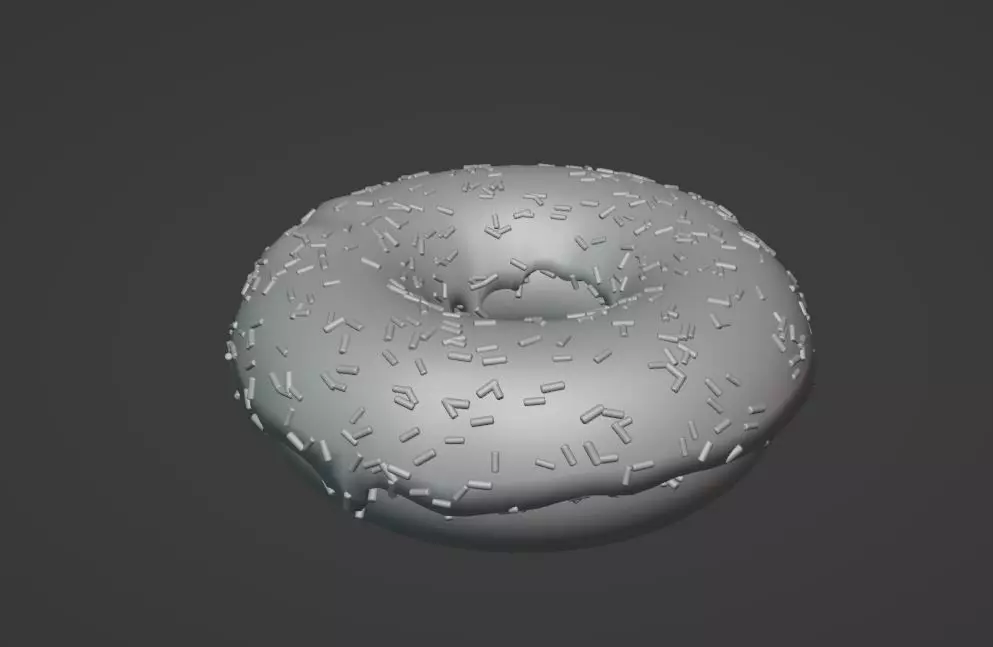 donut with sprinkles 3D print model