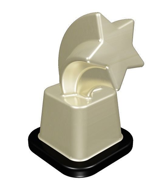 Spectacular Brass Trophy Low-poly 3D model_1