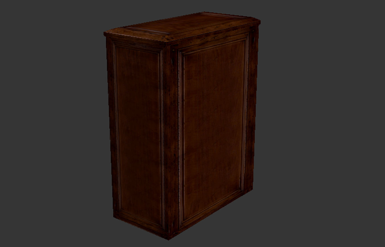 Old Wardrobe - Game Ready Low-poly 3D model_2