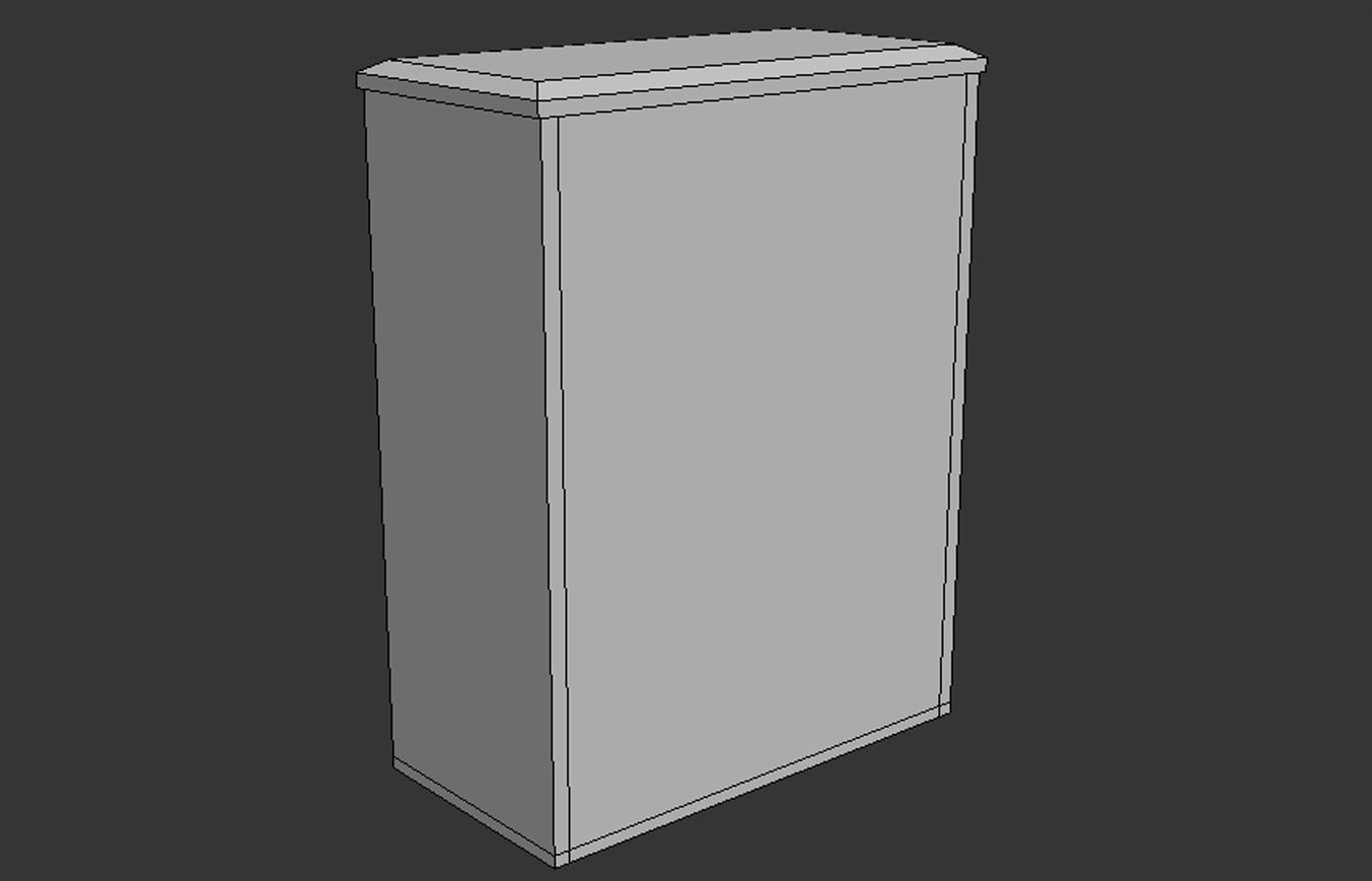 Old Wardrobe - Game Ready Low-poly 3D model_9