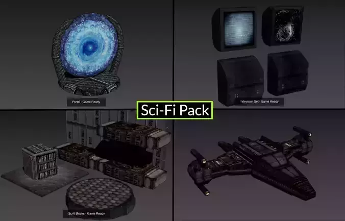 Scifi Pack - Game Ready 3D Model Collection