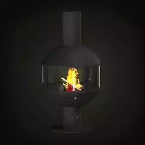 Round Metal Fireplace