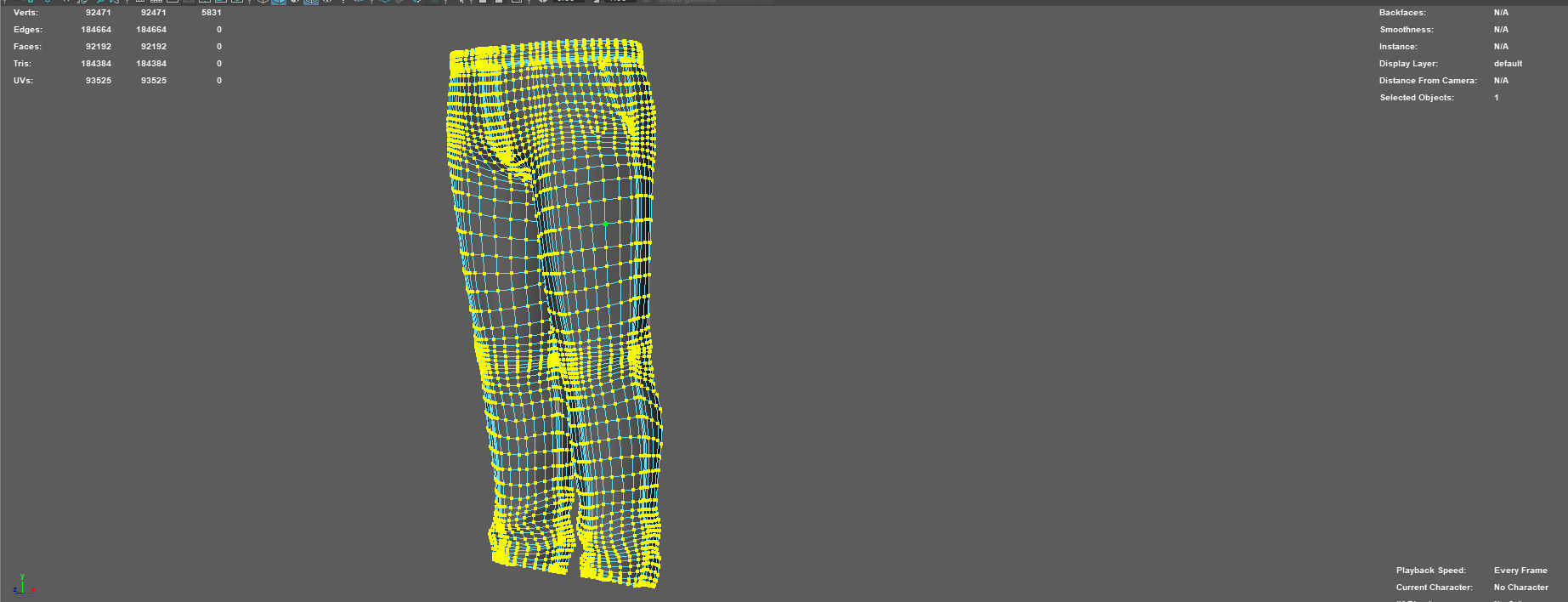 Casual Suit Blue Color 3D Model 3D model_15