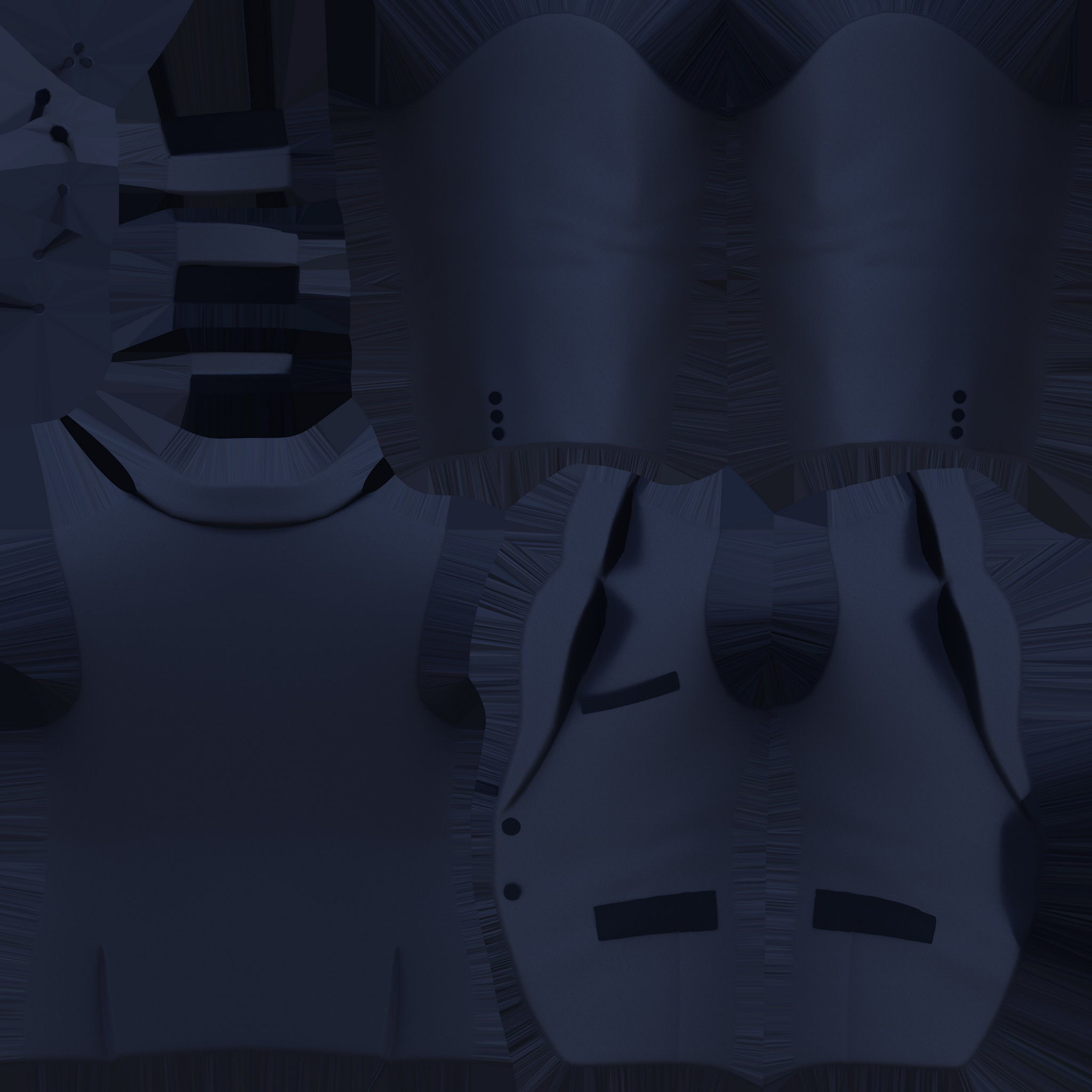 Casual Suit Blue Color 3D Model 3D model_18