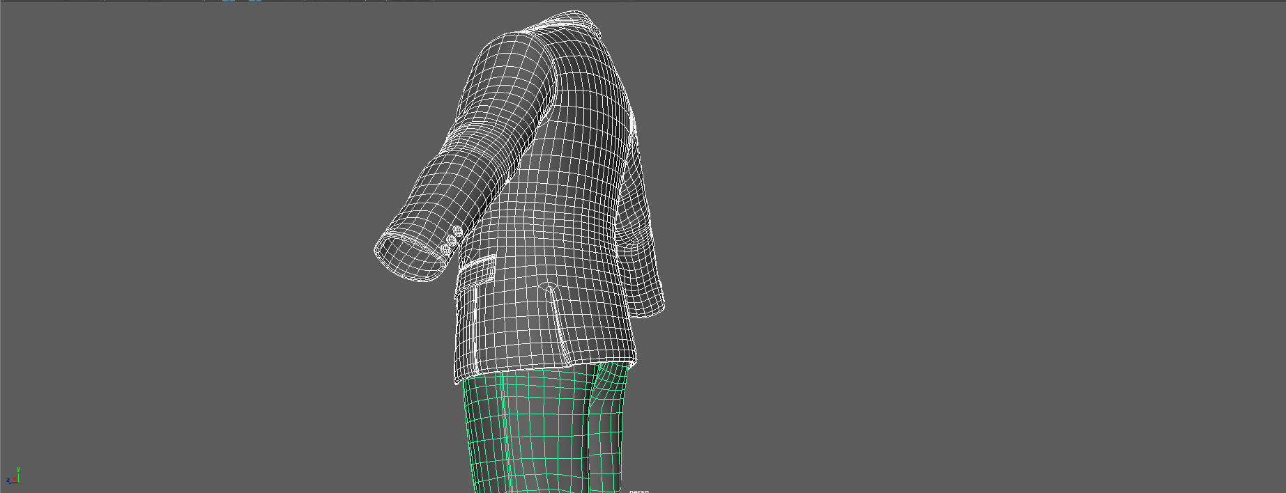 Casual Suit Blue Color 3D Model 3D model_9