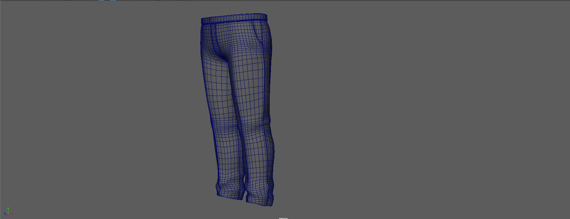 Casual Suit Blue Color 3D Model 3D model_12