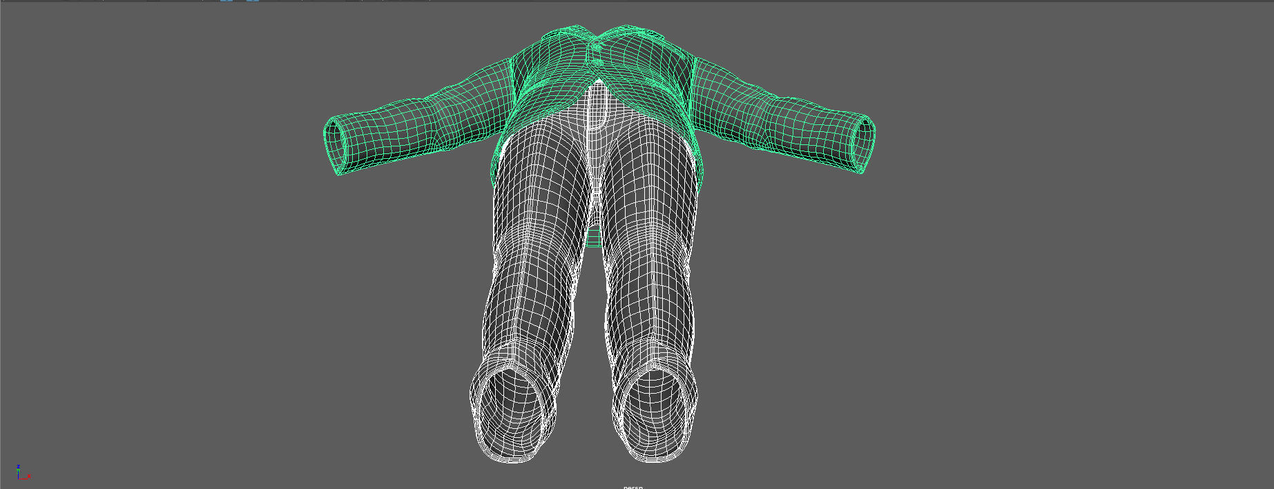 Casual Suit Blue Color 3D Model 3D model_8