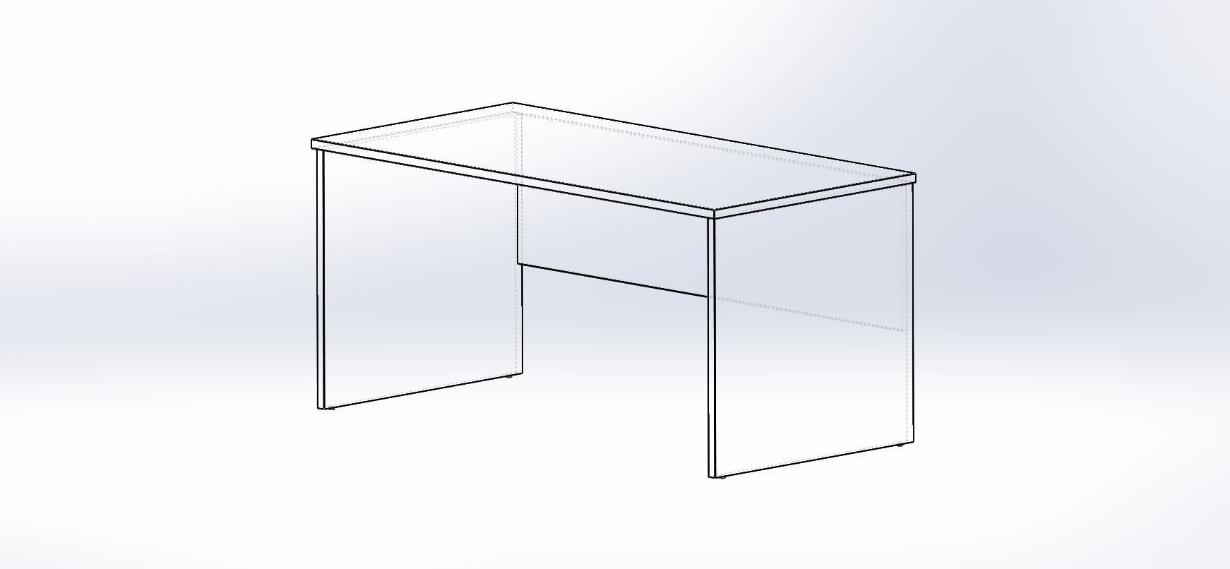Desk and Mobile Pedestal V1 3D model_3