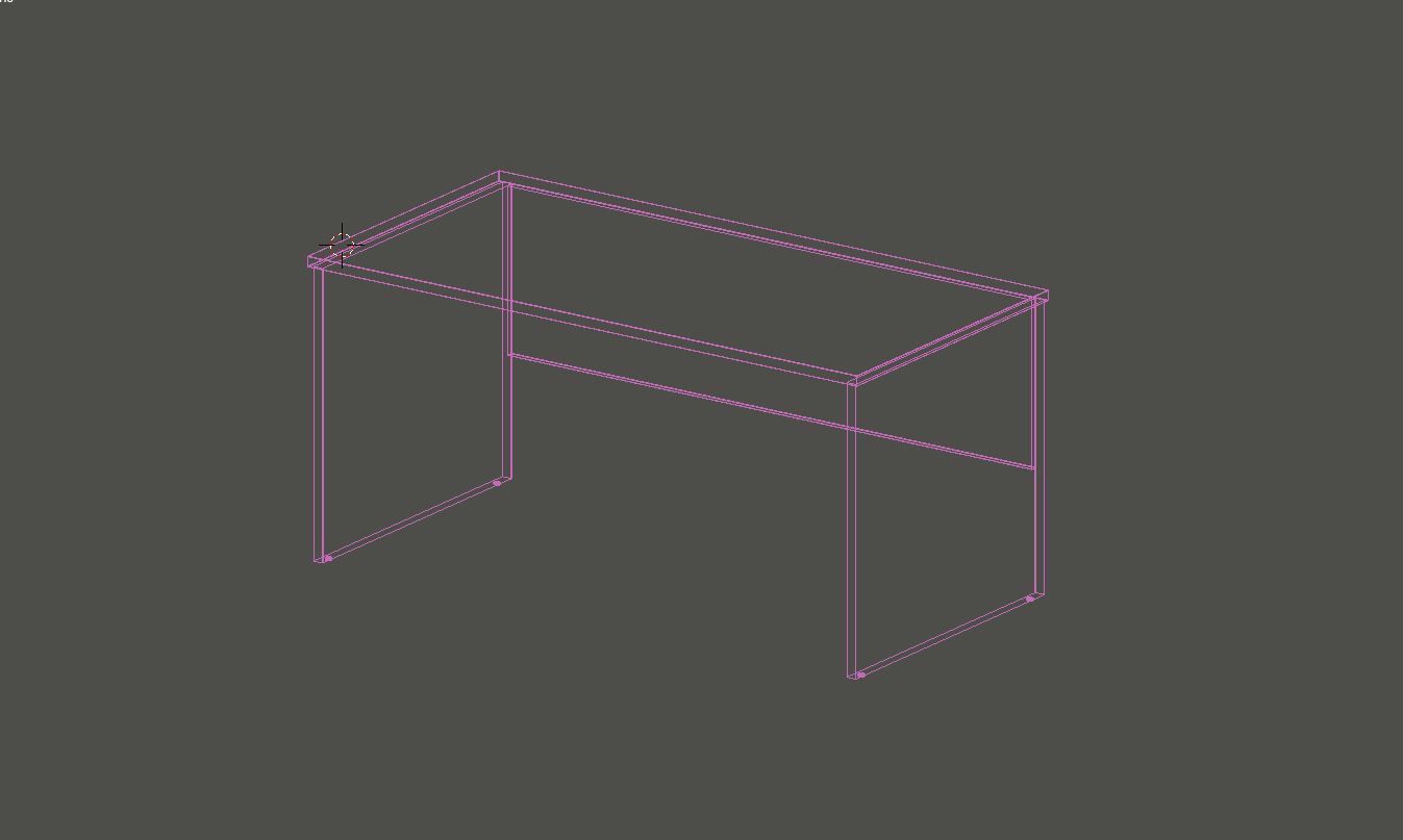 Desk and Mobile Pedestal V1 3D model_5