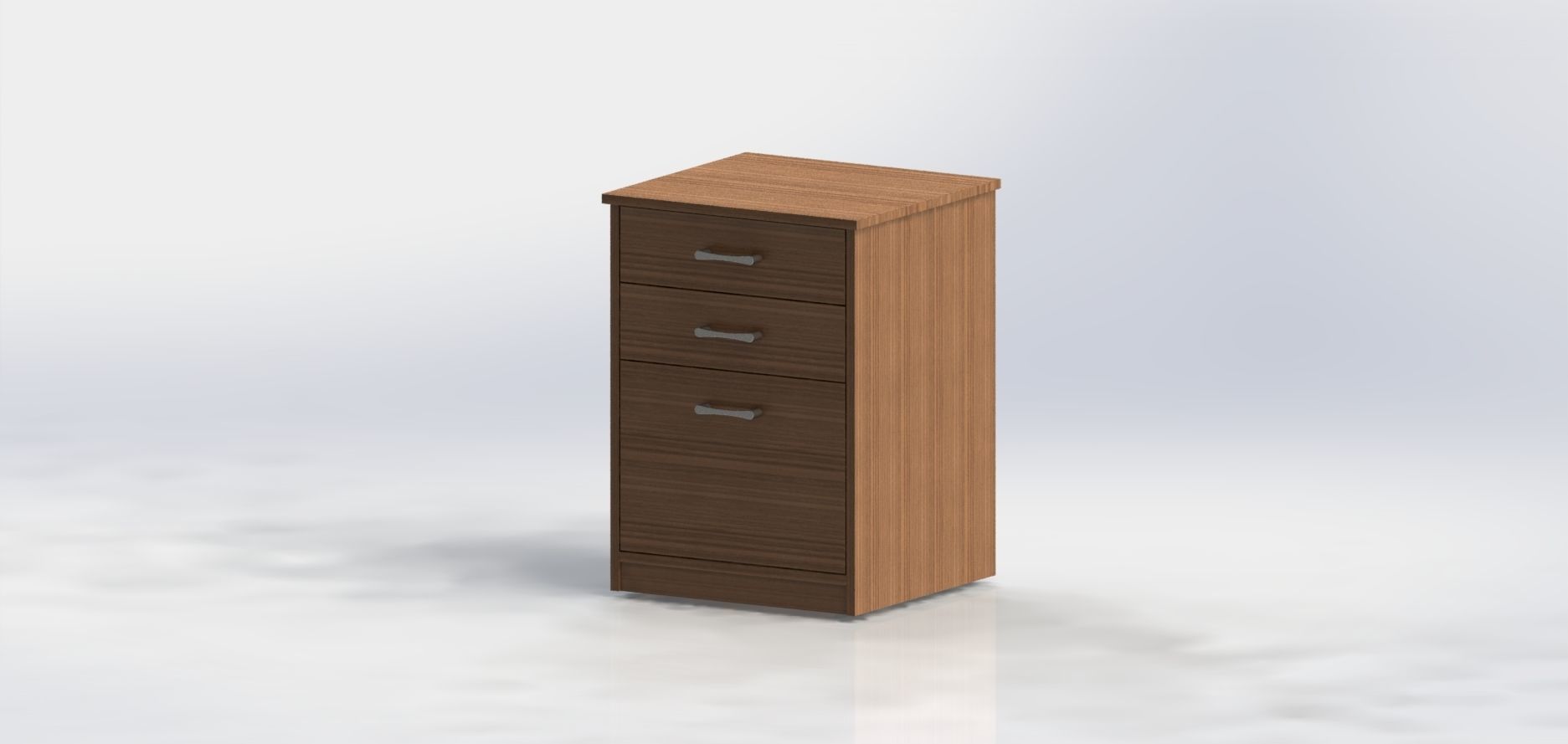 Desk and Mobile Pedestal V1 3D model_7