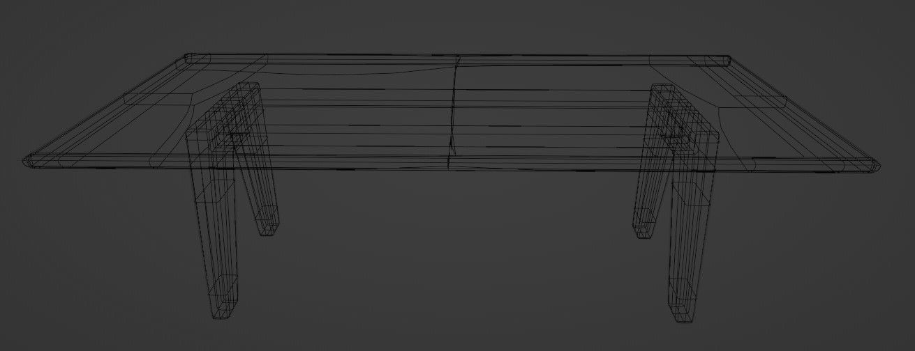 Dining Table Free low-poly 3D model_4