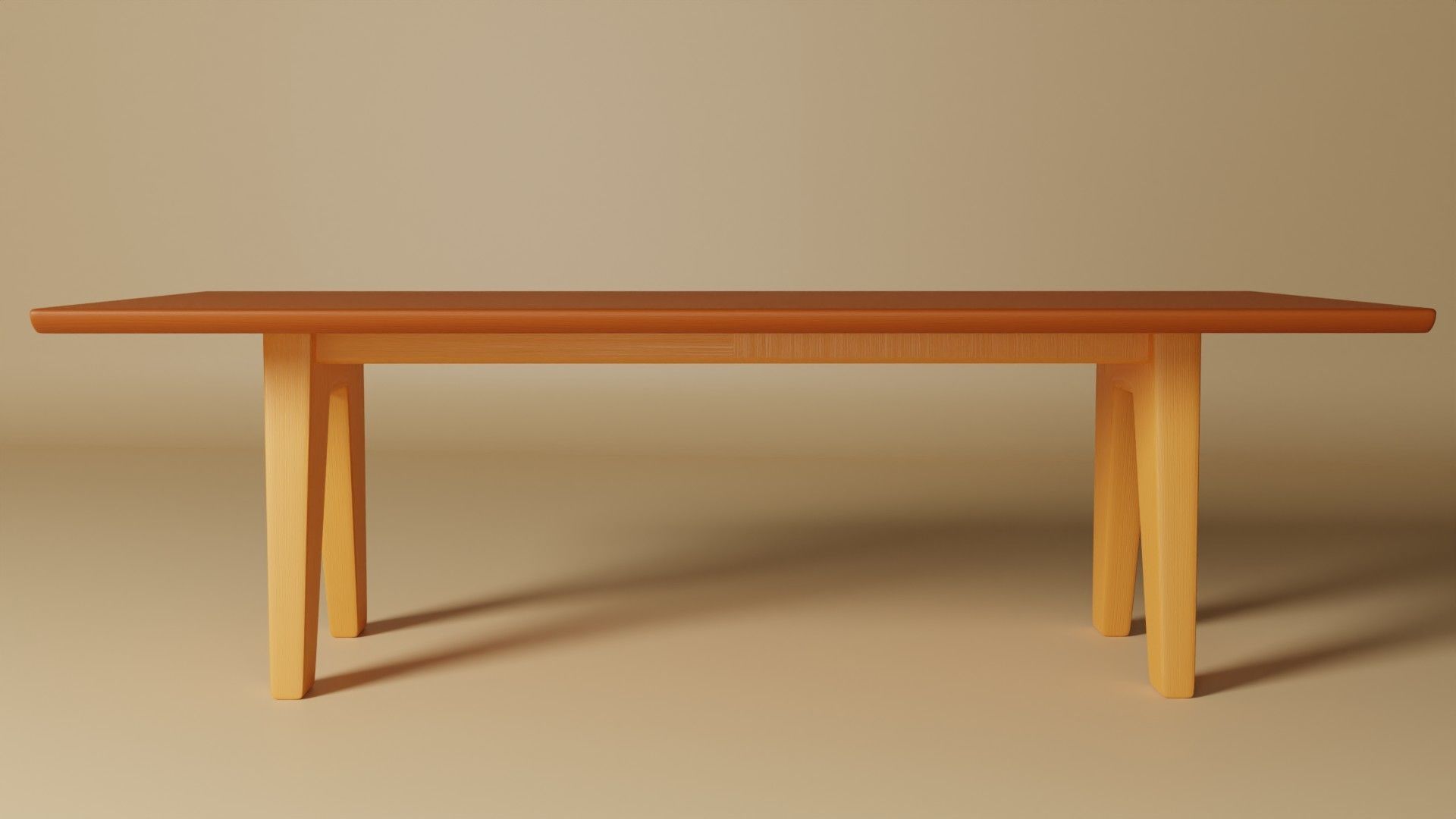 Dining Table Free low-poly 3D model_1