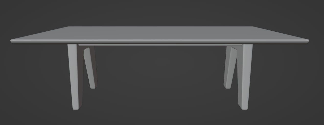 Dining Table Free low-poly 3D model_3