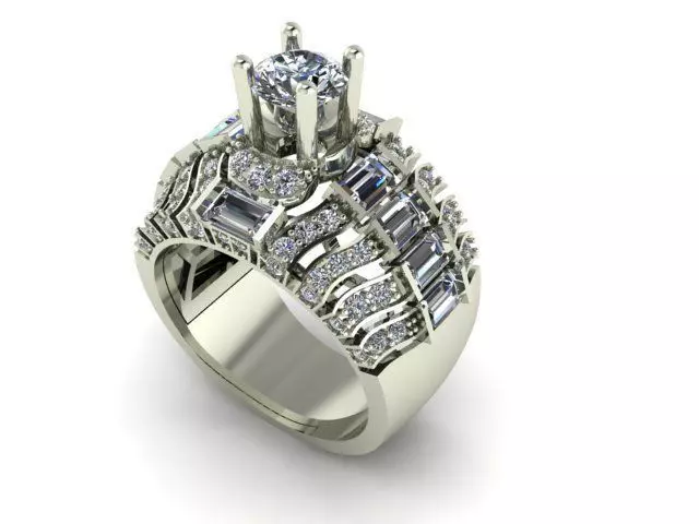 RING MEN DIAMOND 3D print model_0