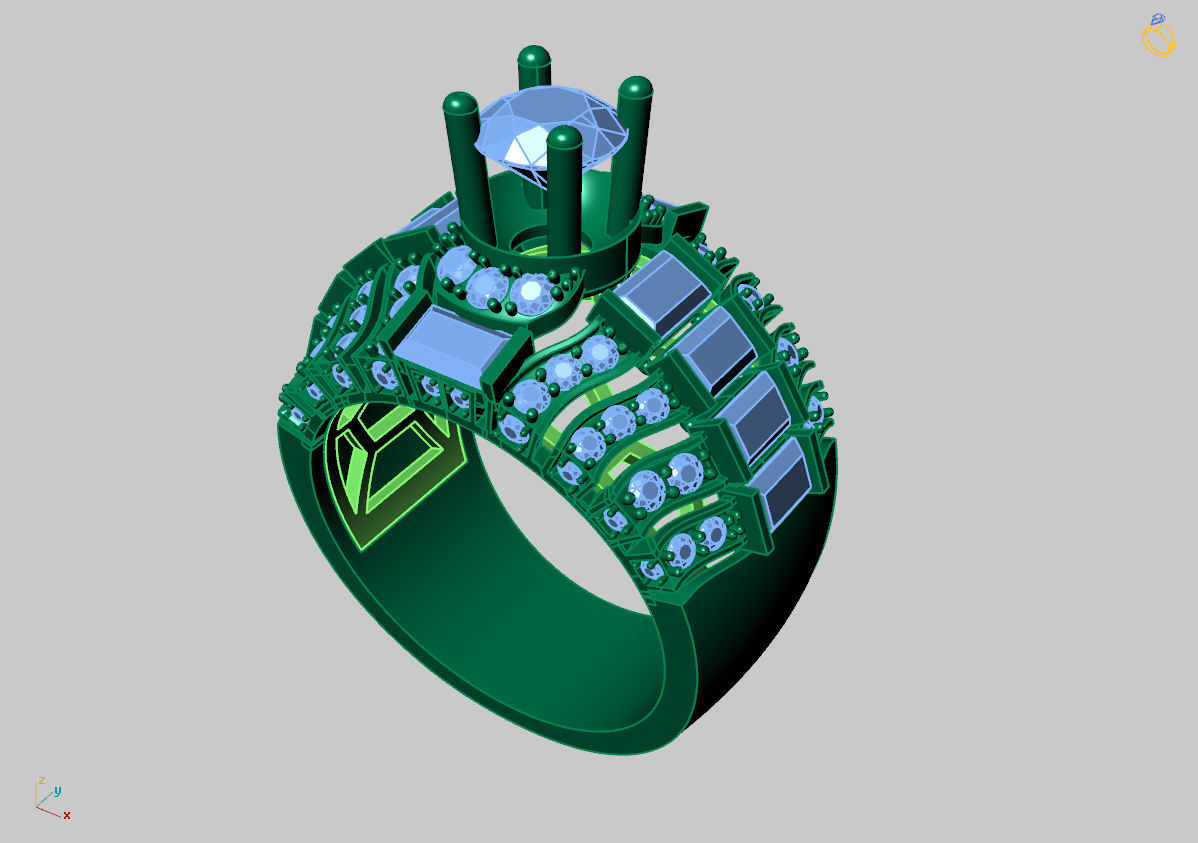 RING MEN DIAMOND 3D print model_1